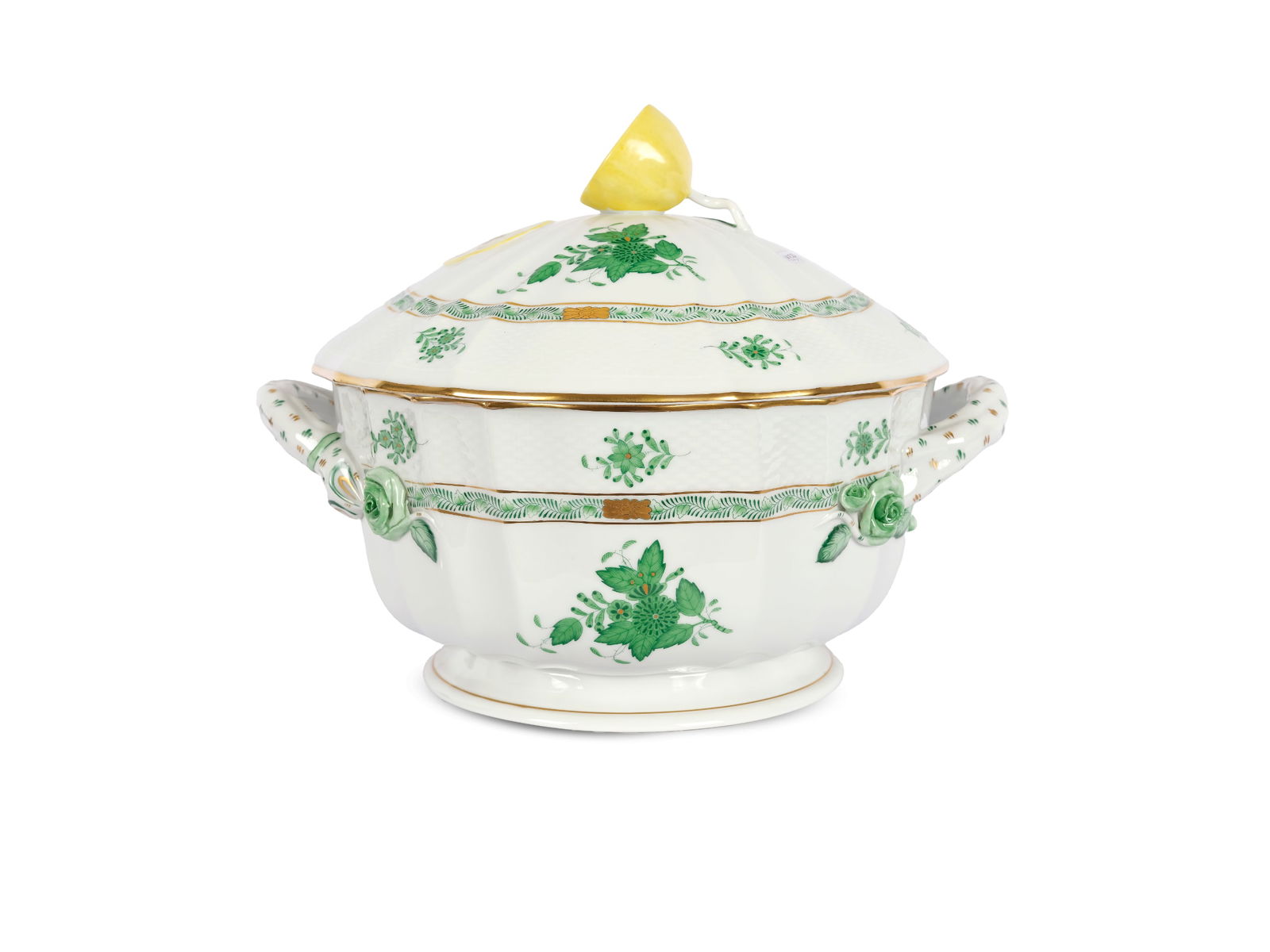 Soup tureen, Herend, Apponyi Vert (1 of 5)