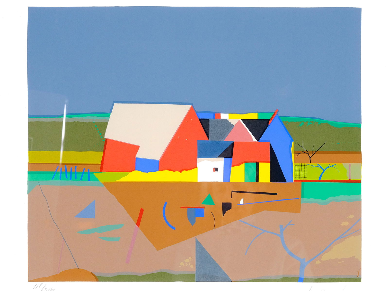 Karl Korab, born in 1937 in Falkenstein, Landscape of houses: Karl Korab Born 1937 in Falkenstein Landscape of houses Lithograph on paper Signed lower right and numbered 119/300 lower leftIllustration 39 x 45 cm