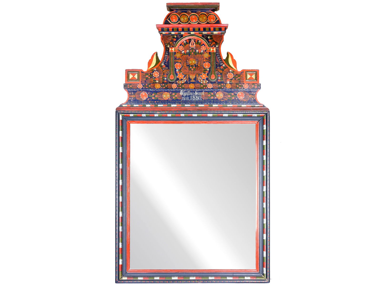 Mirror, Transylvania, dated 1880 (1 of 7)