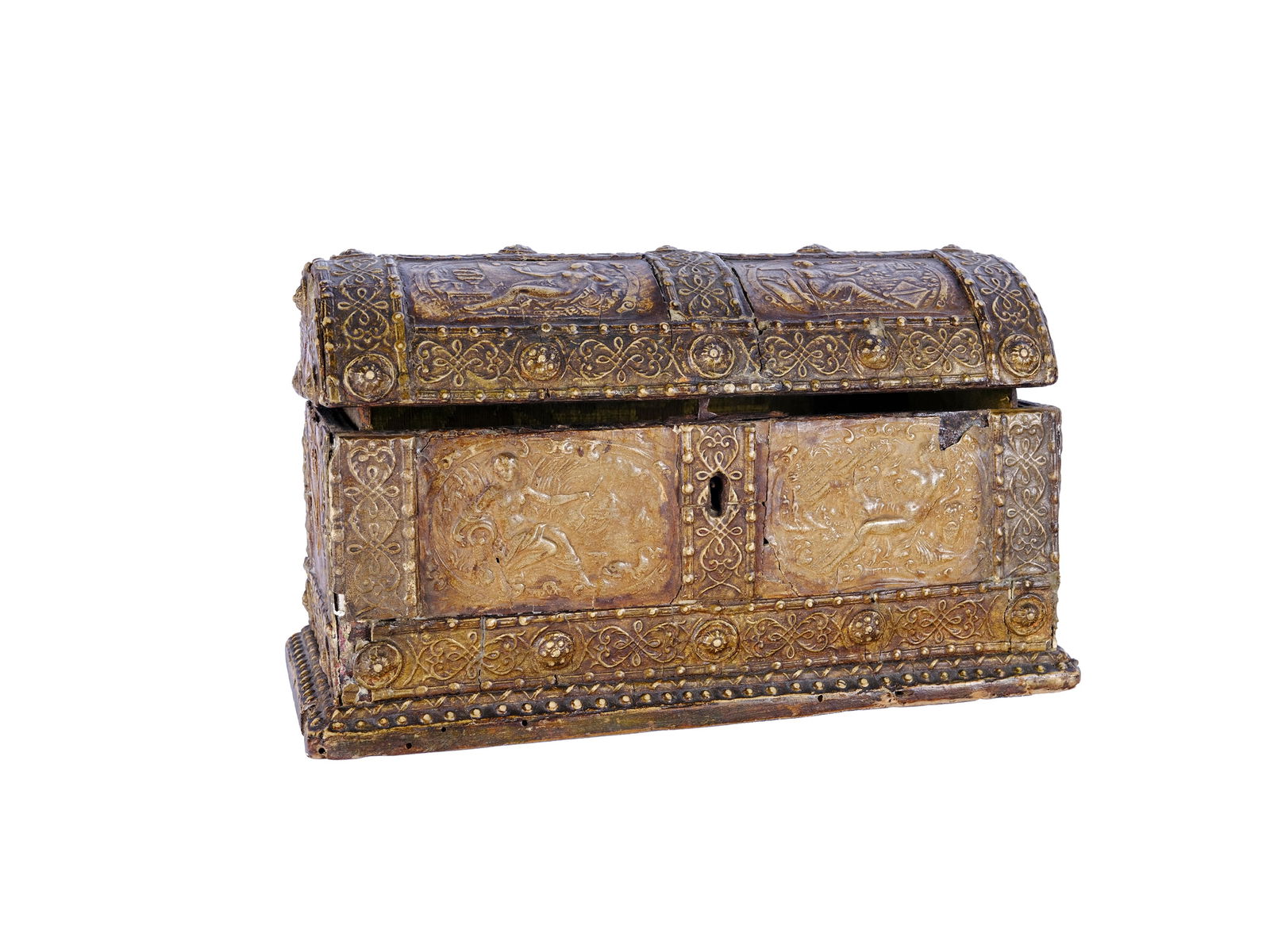 Small pastiglia cassette, Lombardy, around 1500/50 (1 of 10)