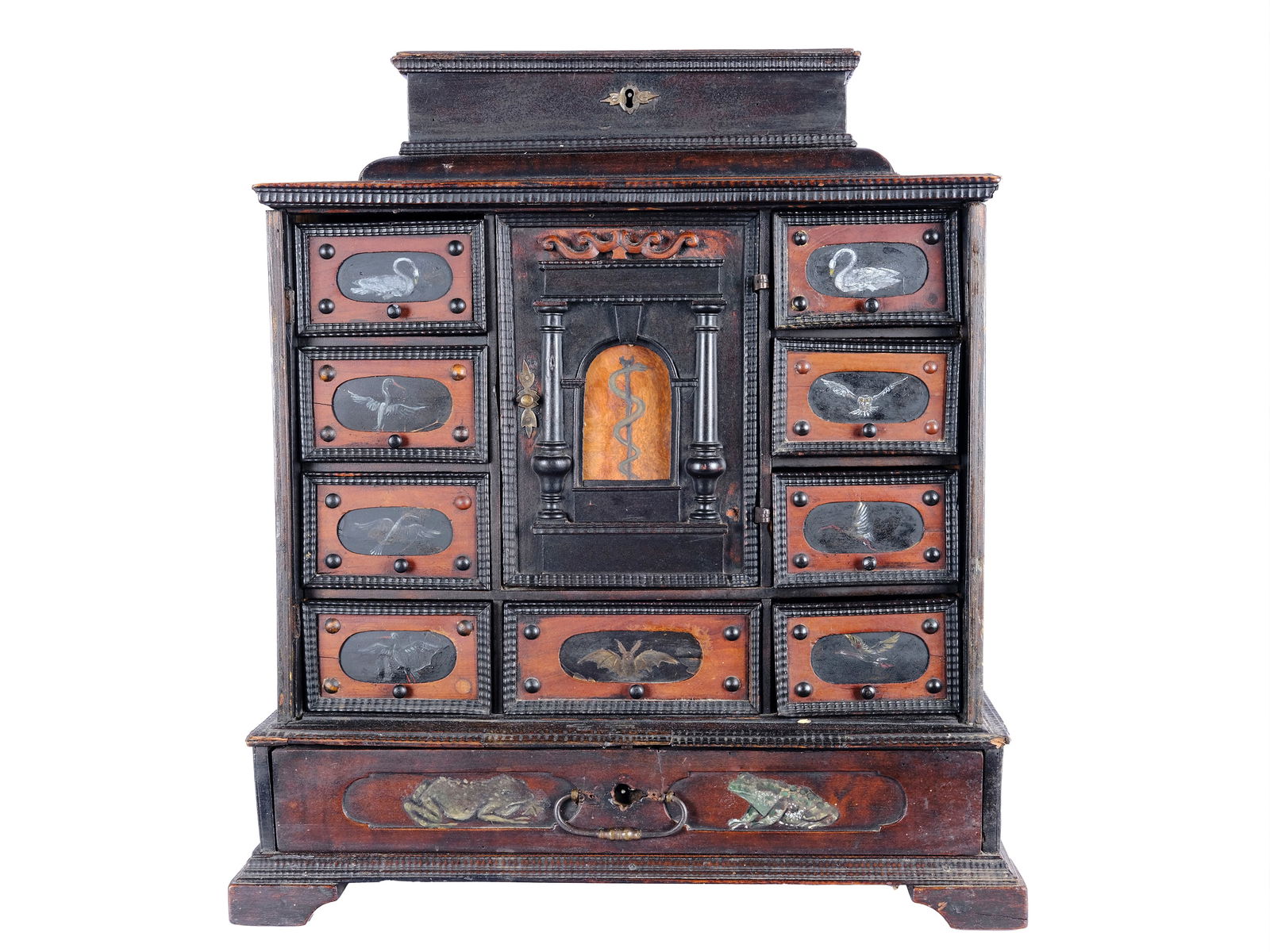 Cabinet, 10 drawers, German, 17th century (1 of 8)