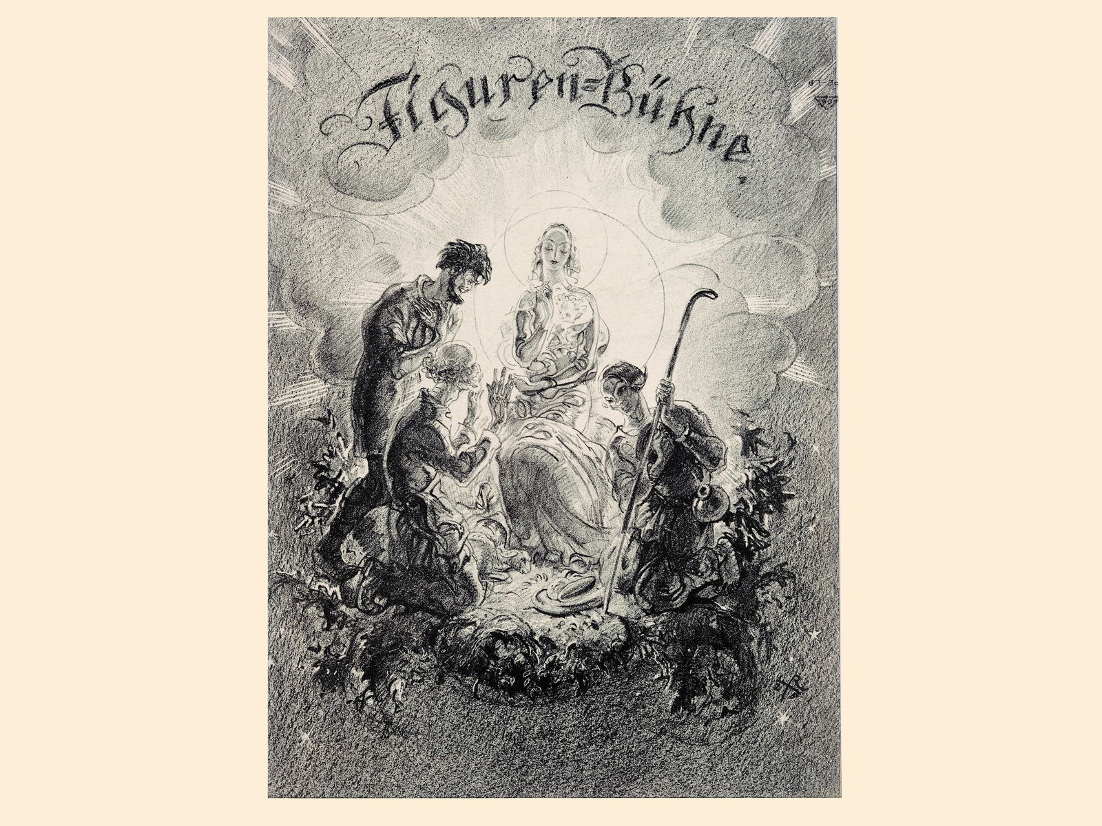 Richard Teschner, Carlsbad 1879 - 1948 Vienna: Richard TeschnerCarlsbad 1879 - 1948 Vienna untitledLithograph31,5 x 23 cmProvenance: Dr. Hans Ankwicz-Kleehoven, art historian and art collector in Vienna, collection label;