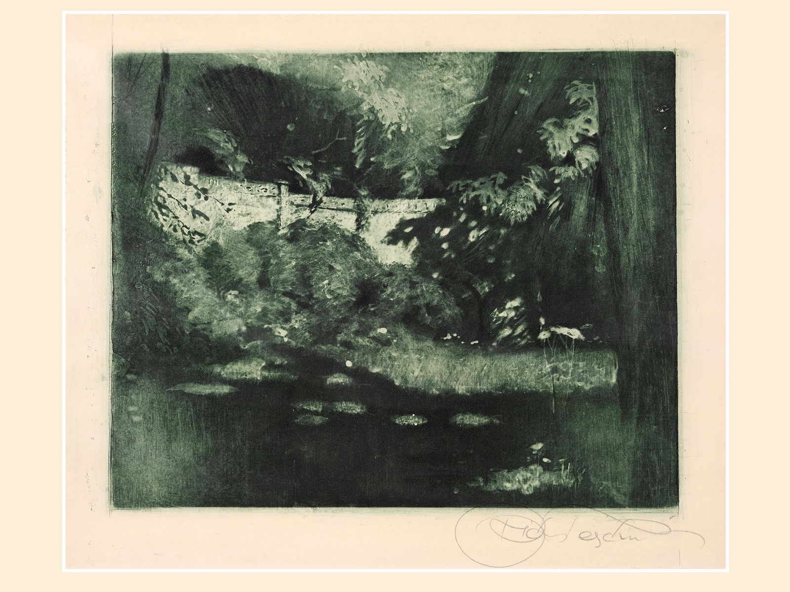 Richard Teschner, Carlsbad 1879 - 1948 Vienna: Richard TeschnerCarlsbad 1879 - 1948 Vienna untitledLithograph22,5 x 26,5 cmsigned on lower rightProvenance: Dr. Hans Ankwicz-Kleehoven, art historian and art collector in Vienna, collection label;