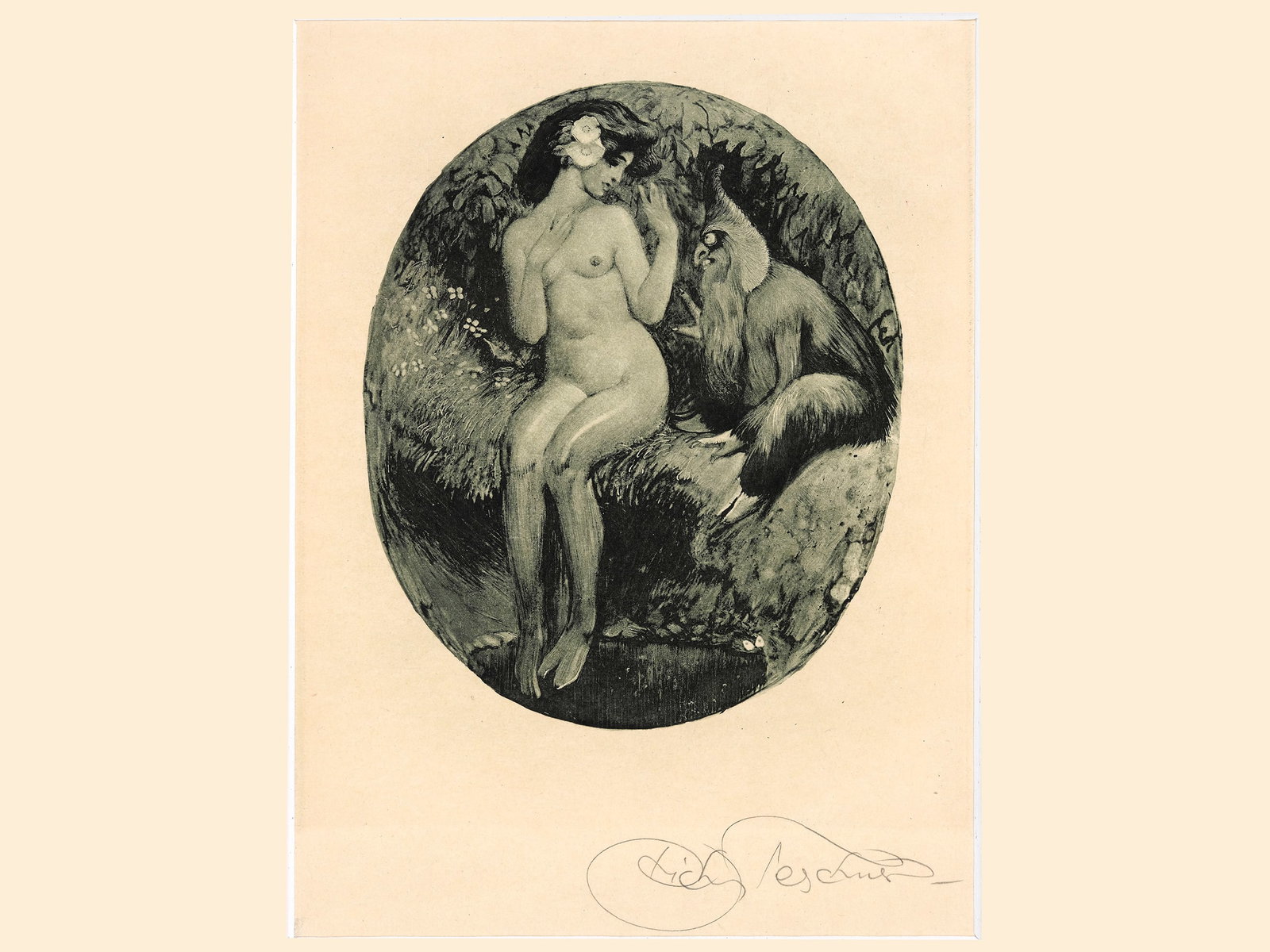 Richard Teschner, Carlsbad 1879 - 1948 Vienna: Richard TeschnerCarlsbad 1879 - 1948 Vienna untitledLithograph18 x 14 cmsigned on lower rightProvenance: Dr. Hans Ankwicz-Kleehoven, art historian and art collector in Vienna, collection label;