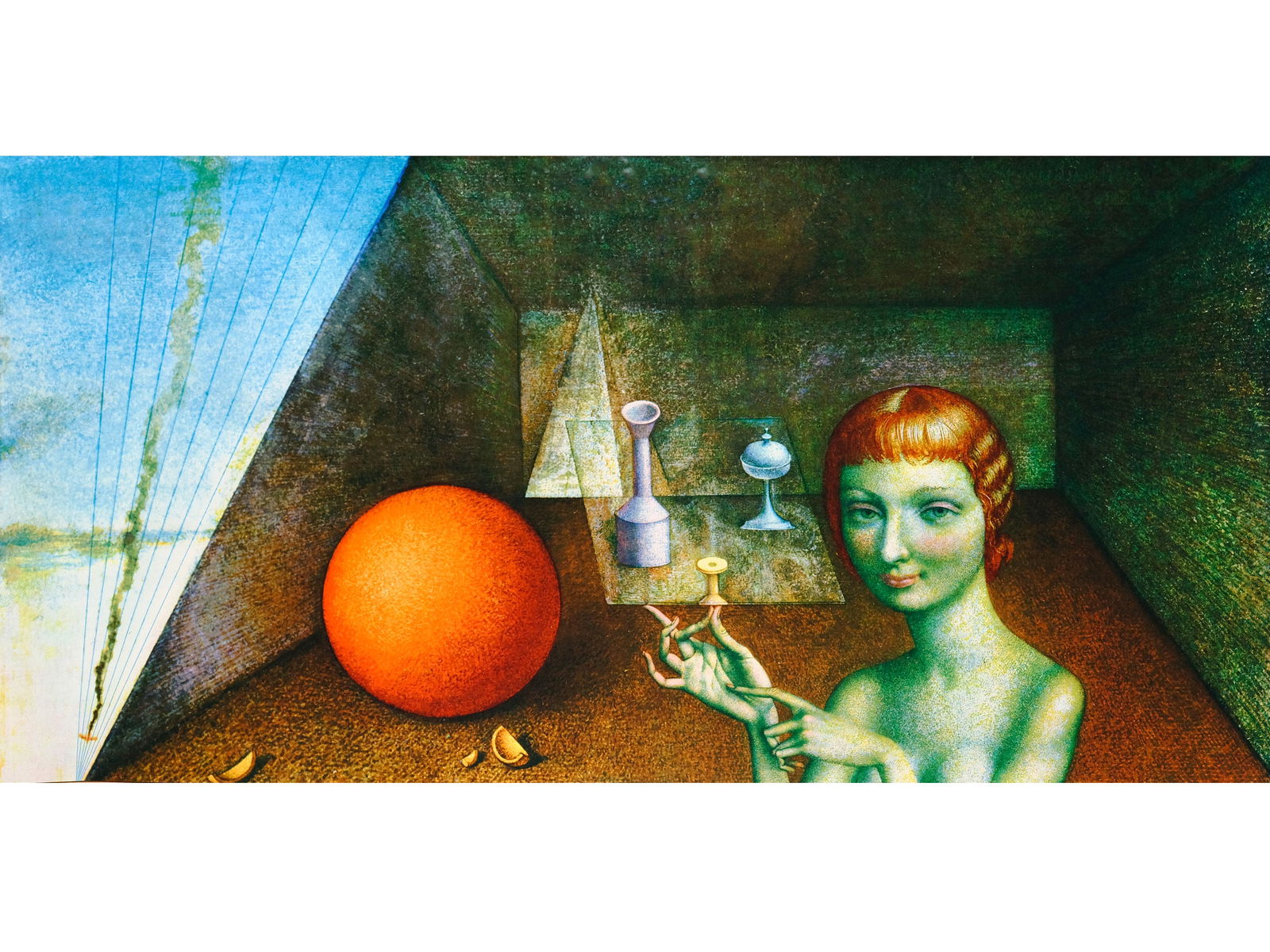 Rudolf Hausner, Vienna 1914 - 1995 Mödling: Rudolf HausnerVienna 1914 - 1995 MödlingPenelopeLithograph on paper39 x 74 cm, framed 69 x 101 cmsigned on lower rightE.A. and with dedication lower left