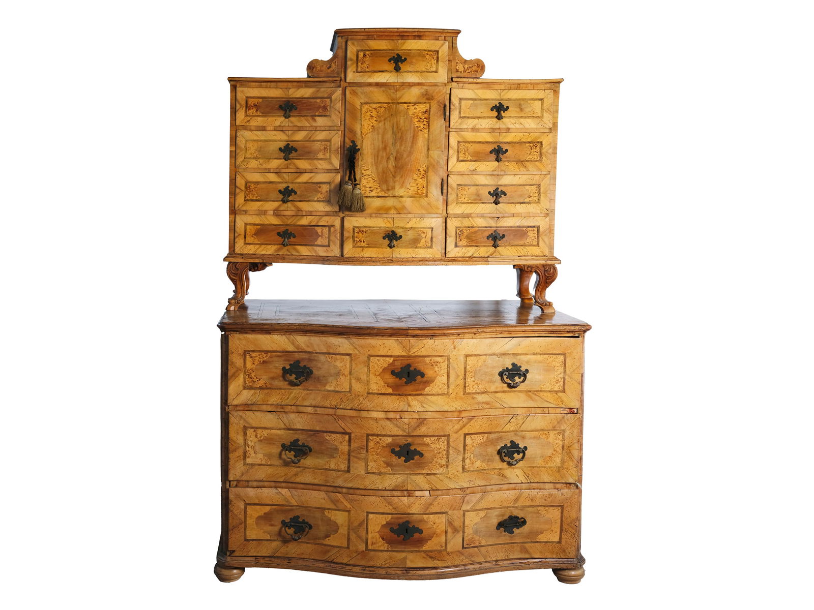 Baroque chest of drawers, 18th century, veneered and inlaid (1 of 3)