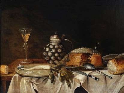 Willem Claesz Heda, Haarlem 1594 - 1680: Willem Claesz HedaHaarlem 1594 - 1680AttributedStill lifeOil on canvas, relined61 x 79 cm72 x 90.5 cm with frame