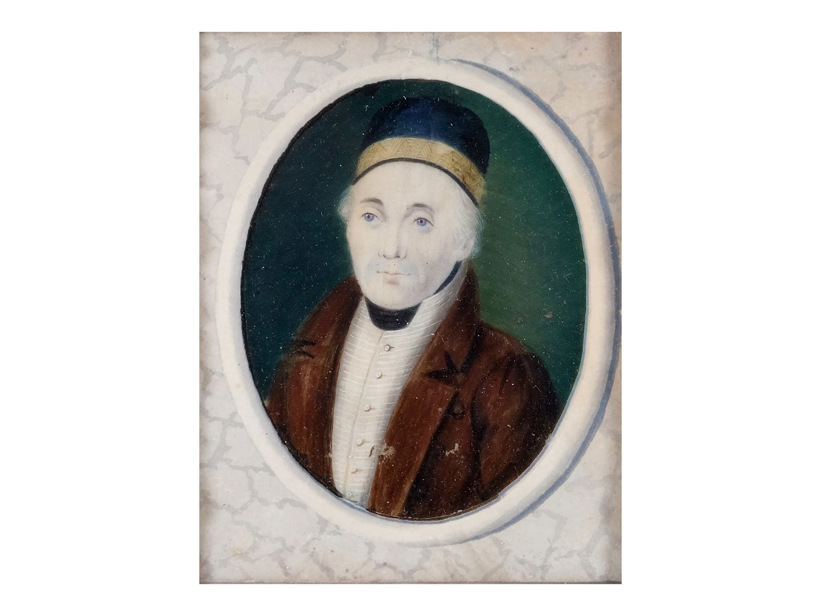 Portrait of a gentleman, watercolor miniature (1 of 4)