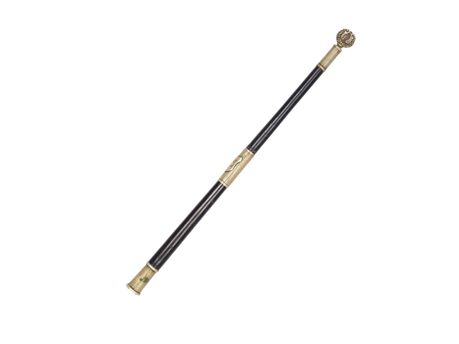 Staff of a bandmaster, Around 1900: Staff of a bandmaster Around 1900 Wood and metal Length 33 cm