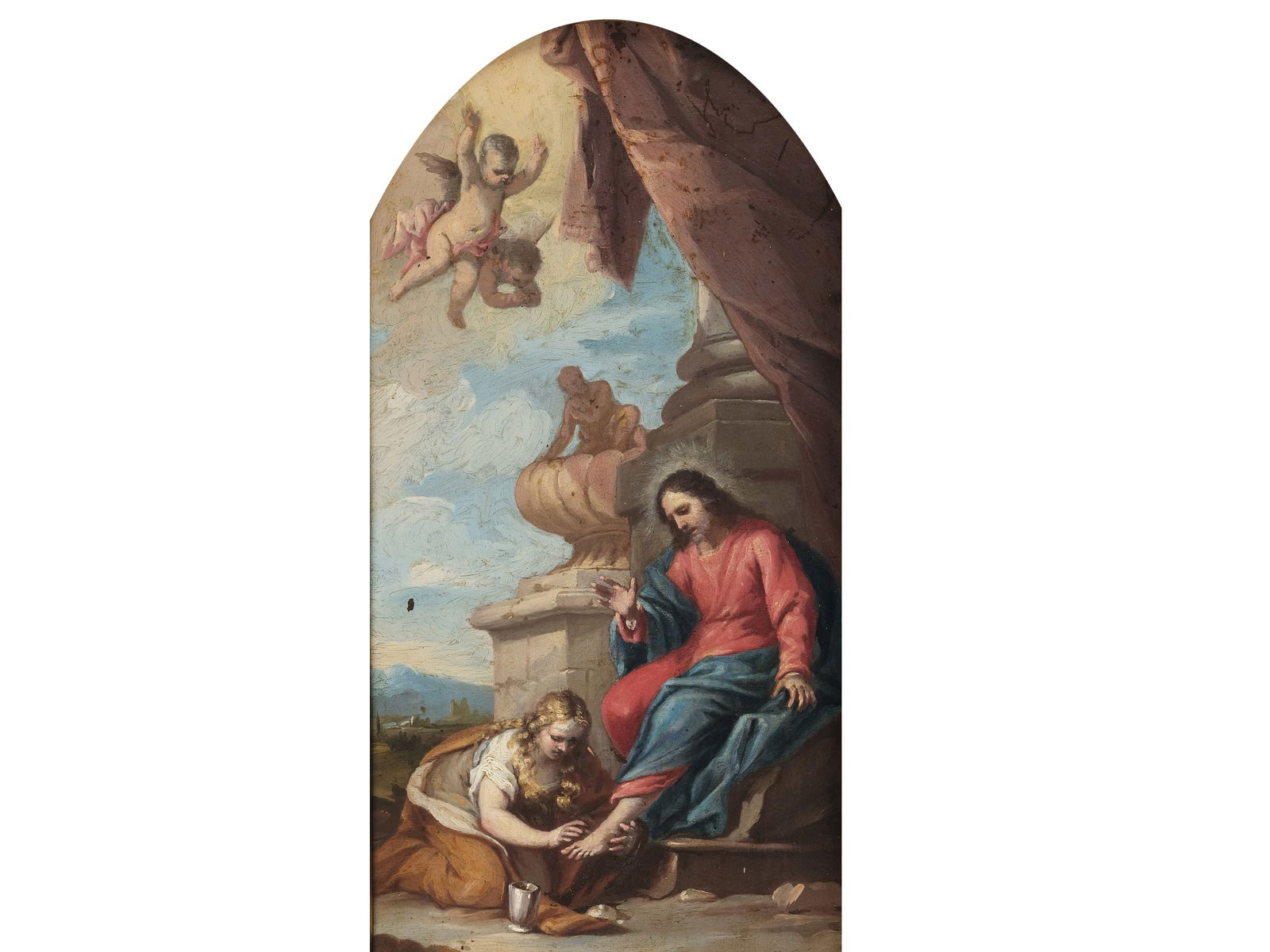 Sacred painting on copper, Martino or Bartolomeo Altomante Circumference (1 of 5)