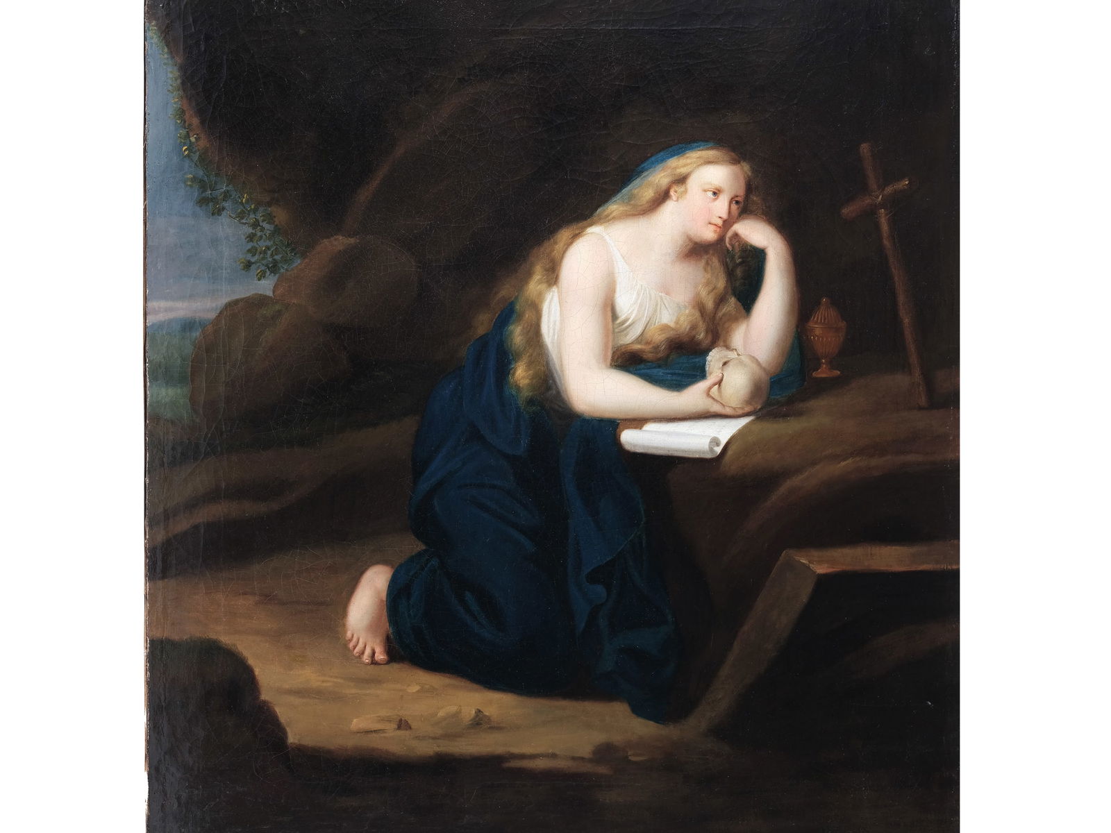 Anton Raphael Mengs, Aussig 1728 - 1779 Rome, attributed: Anton Raphael MengsAussig 1728 - 1779 Rome, attributedMaria MadalenaOil on canvas, relined79 x 73 cm