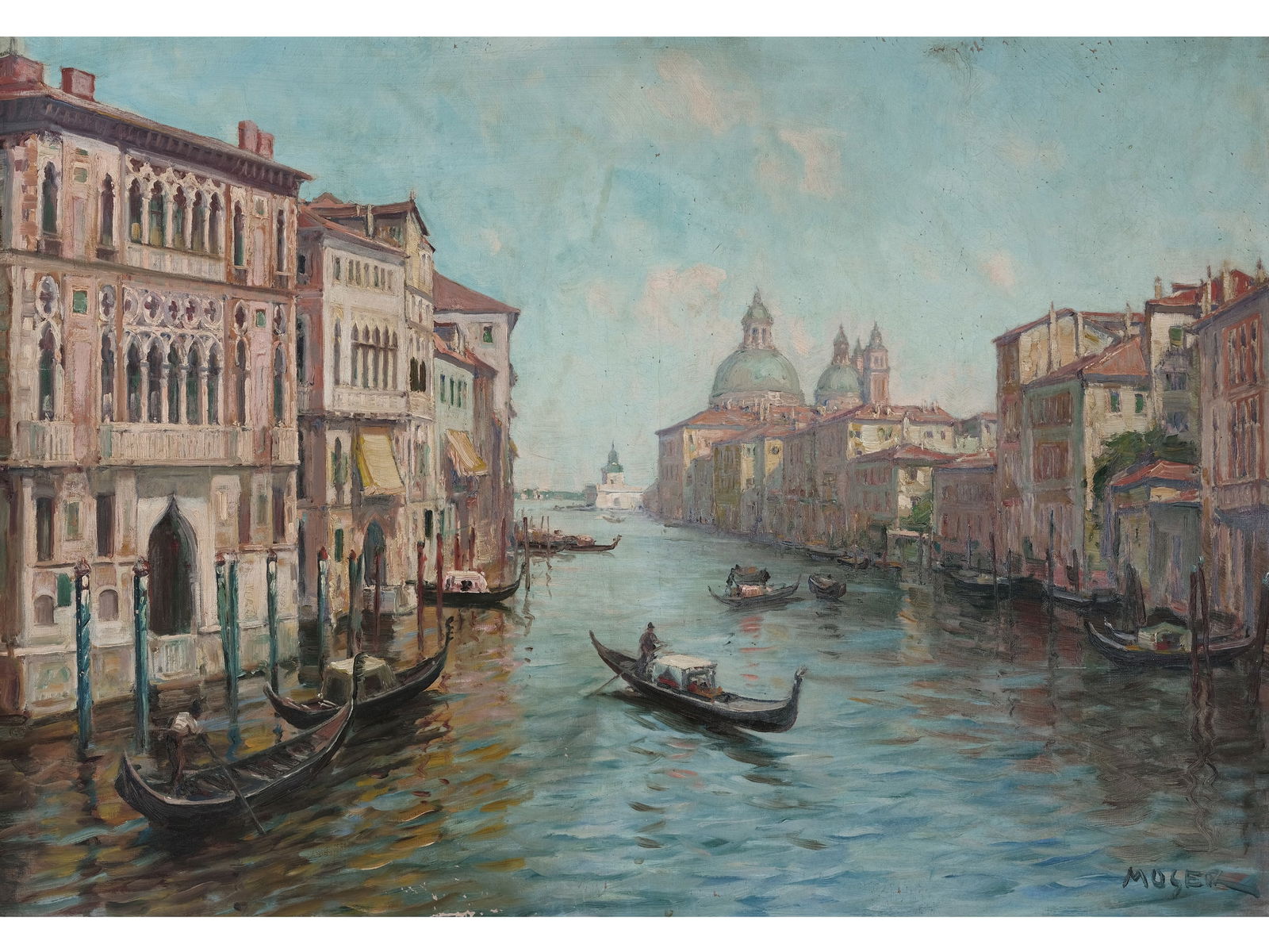 Venice: Grand Canal with a view of Santa Maria della Salute, Mid 20th century (1 of 6)