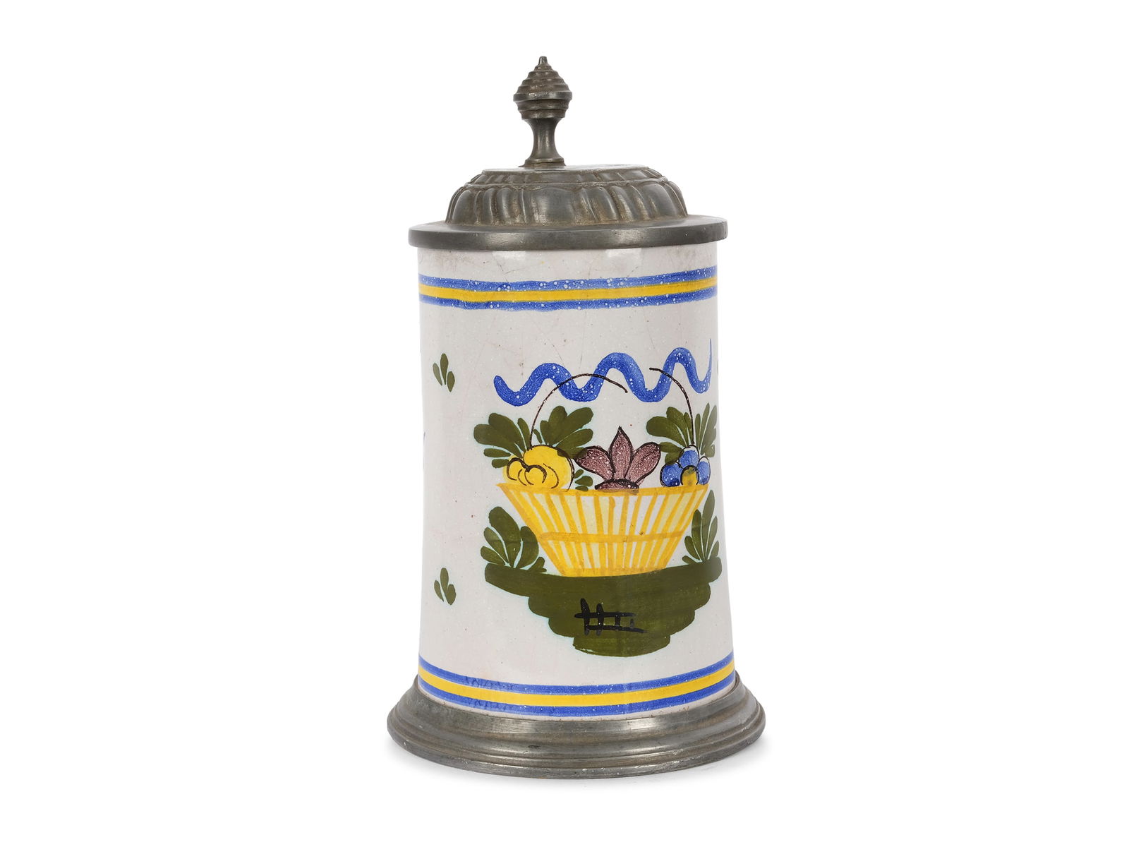 Faience jug with lid, Colorfully painted (1 of 4)