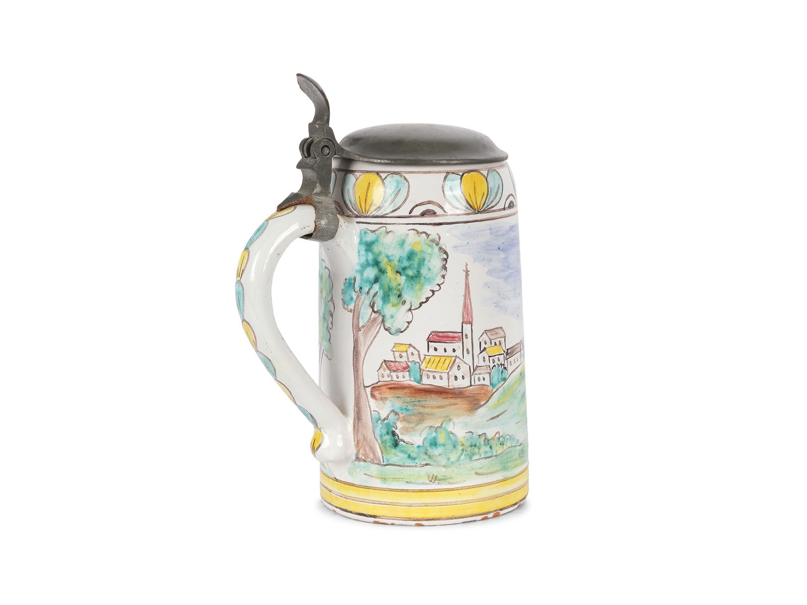 Faience jug, Colorfully painted (1 of 3)