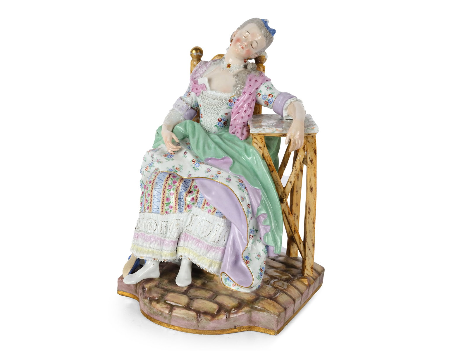 The love letter, Meissen design: The love letter Meissen design Porcelain colorfully painted 19 x 12 x 12 cm Marked on the bottom