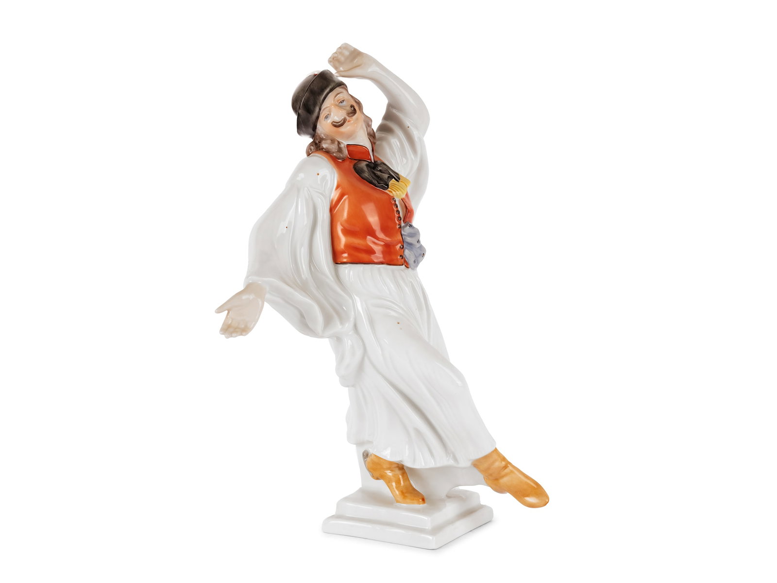 Figure, Herend design: Figure Herend design Porcelain, colorfully painted Height 30 cm Marked and numbered on the bottom