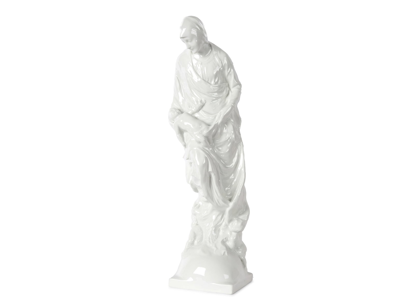 Madonna, Rosenthal version: Madonna Rosenthal version Glazed porcelain Height 50 cm Marked on the bottom