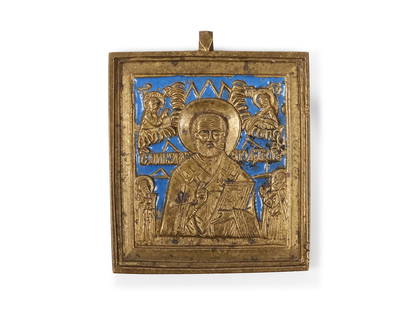 Travel icon, 18th/19th century: Travel icon18th/19th centuryCast bronze and enameled6 x 5.5 cm