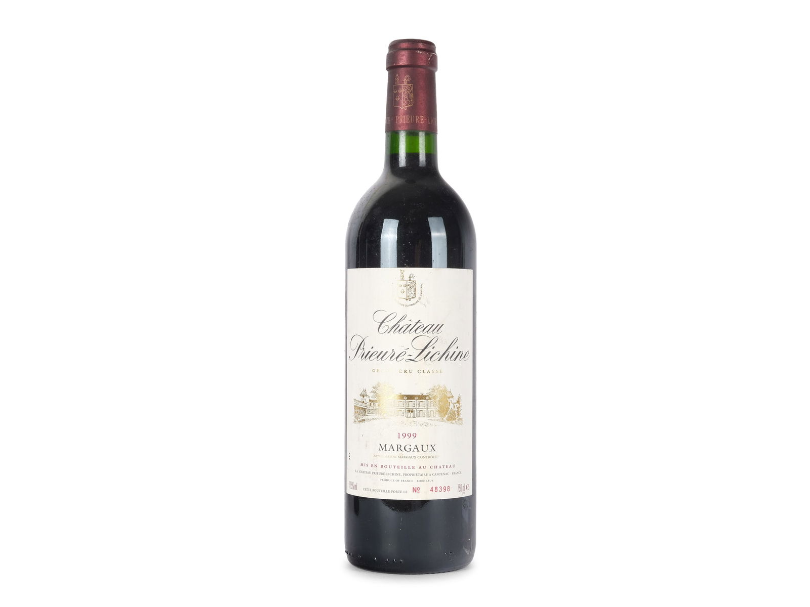 1 bottle, Chateau Priere Lichine: 1 bottle Chateau Priere Lichine Margaux 1999 0.75 l Proper storage in the wine cellar Standard shipping in a wine box with Austrian Post is possible 1 Flasche Chateau Priere Lichine Margaux 1999 0,75