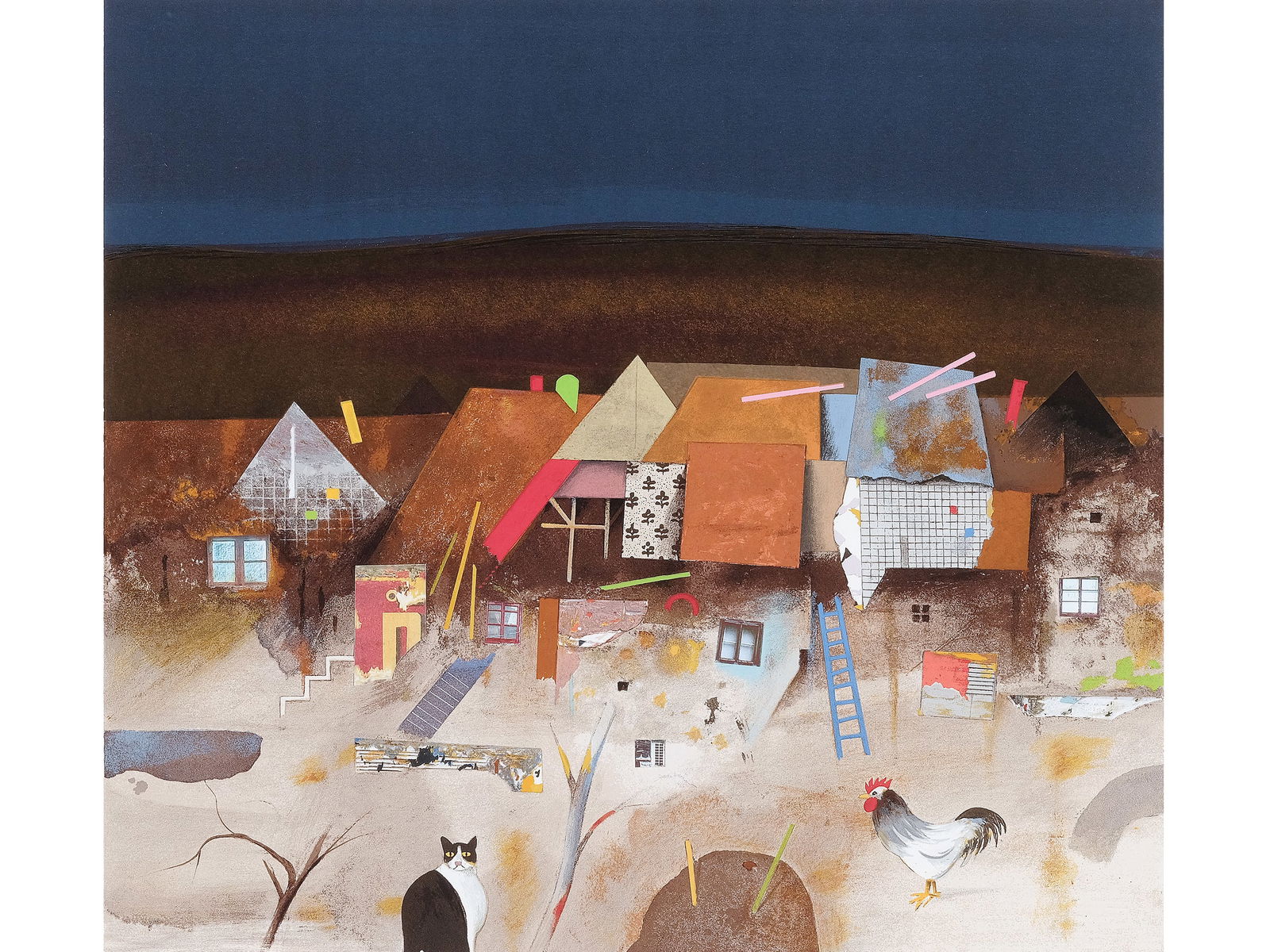 KARL KORAB, BORN IN 1937 IN FALKENSTEIN: Karl KorabBorn in 1937 in Falkenstein House landscapeLithograph on paper42.7 x 45.7 cm, with frame 71.5 x 73.5 cmNumbered 57/120 lower leftSigned and dated (20)17 lower right