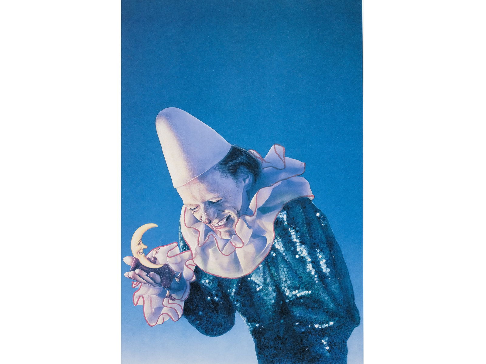 GOTTFRIED HELNWEIN *, BORN IN VIENNA IN 1948: Gottfried Helnwein *Born in Vienna in 1948"Moon"Offset print49 x 32 cm, with frame 61 x 43.5 cmHand-signed lower rightNumbered 409/500 lower left