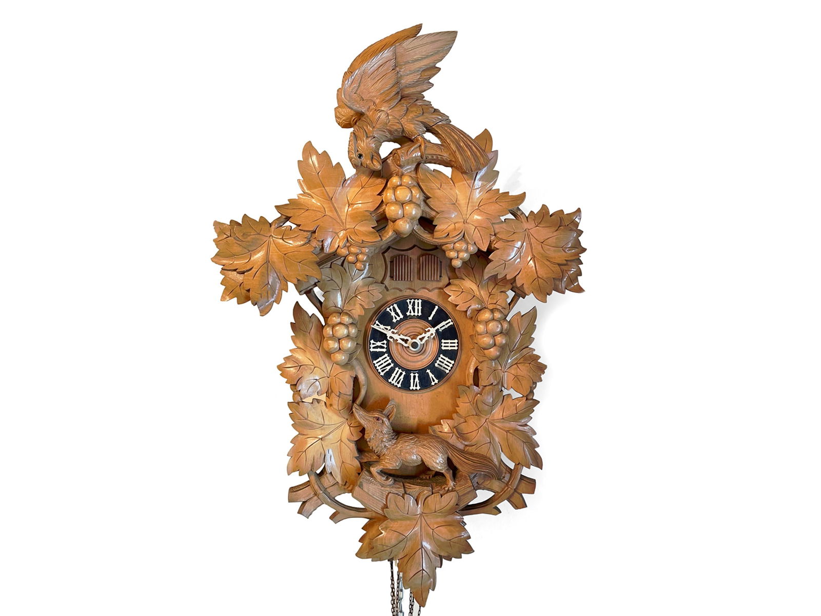 Unusual Black Forest Edelweiss Shelf Cuckoo