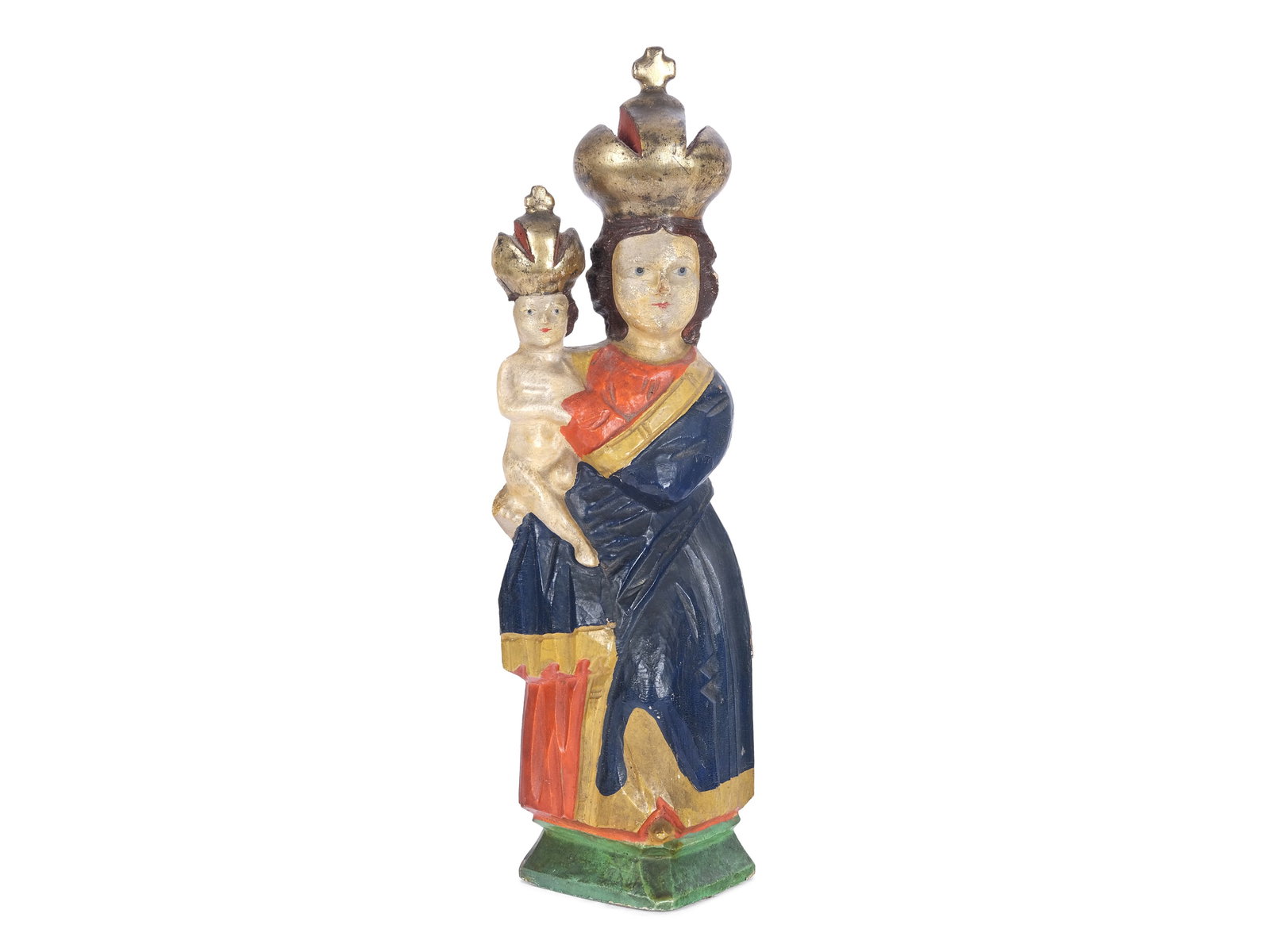 BOHEMIAN MADONNA OF MERCY: Bohemian Madonna of Mercy Wood carved and polychrome painted Height 34 cm