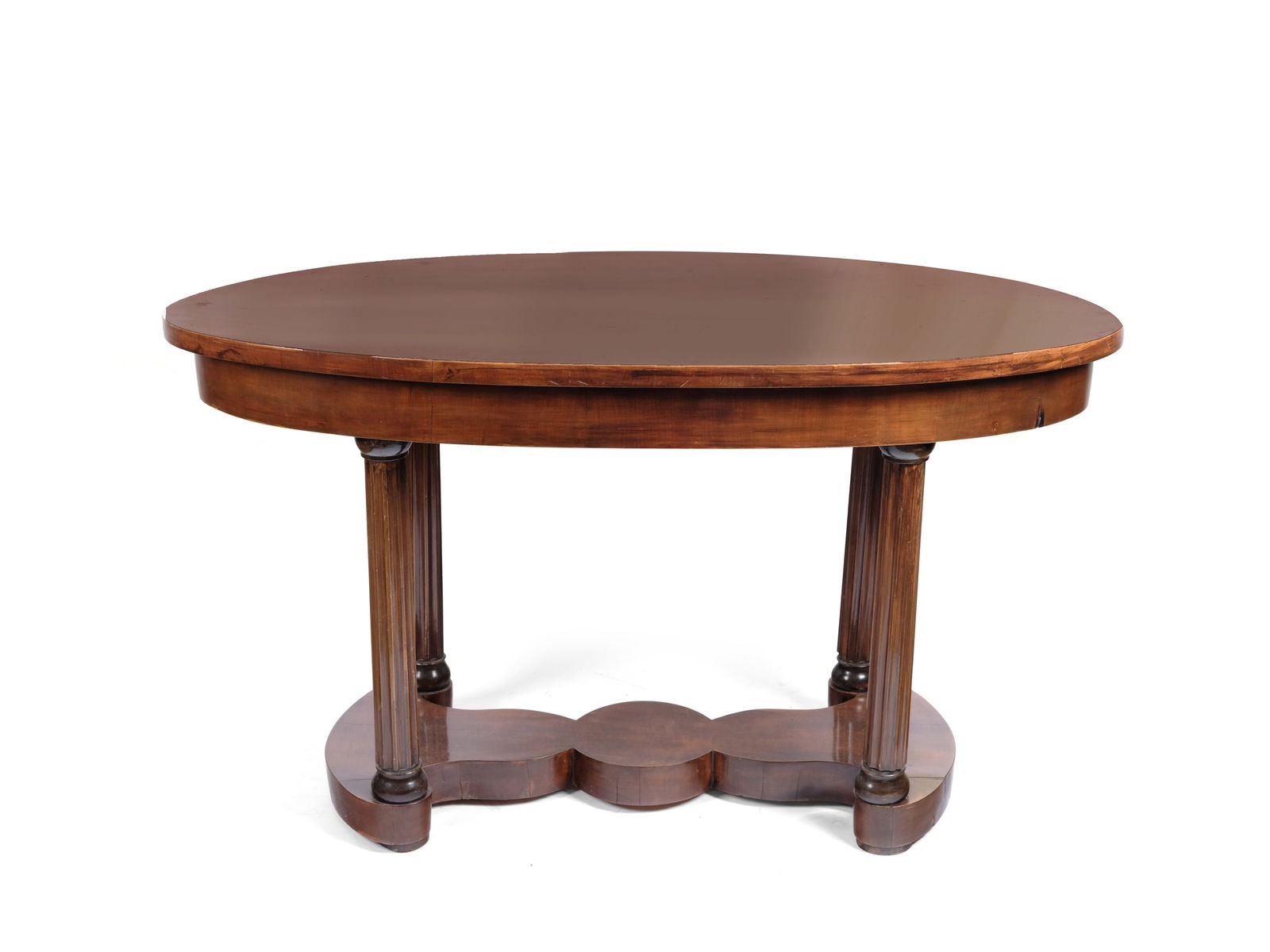 OVAL BIEDERMEIER TABLE, BASED ON A DESIGN BY JOSEF DANNHAUSER? (1 of 2)
