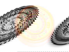 COMPASS, BIEDERMEIER, FIRST HALF OF THE 19TH CENTURY: CompassBiedermeier, first half of the 19th centuryHeight 4 cm, diameter 6 cmWithout dome glass