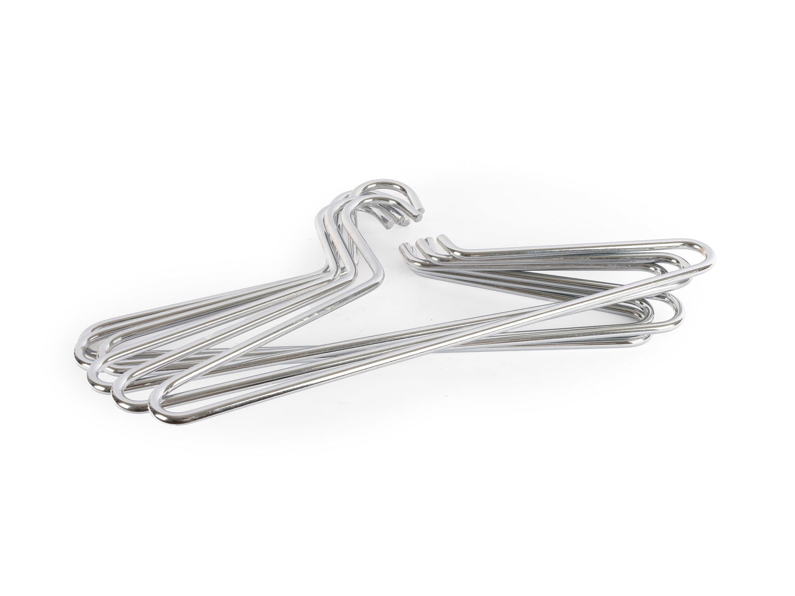 CARL AUBOECK, VIENNA 1900-1957: Carl AuboeckVienna 1900-19576 coat hangers, chromeWidth 42 cm, height 19 cm