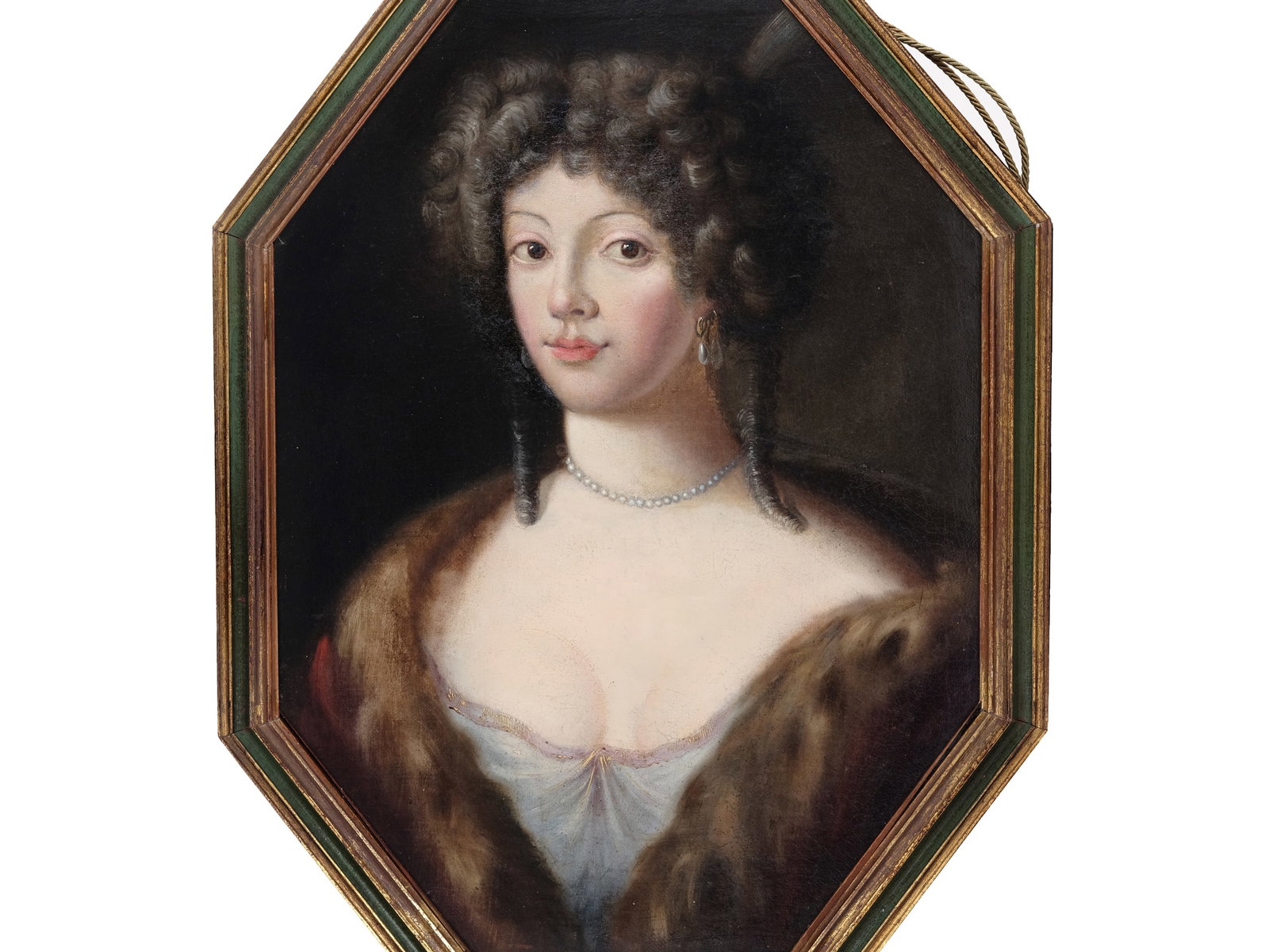 PORTRAIT OF A LADY, ITALY: Portrait of a Lady Italy 18th century Oil on canvas, relined 67.5 x 49.5 cm, with frame 75 x 57.5 cm