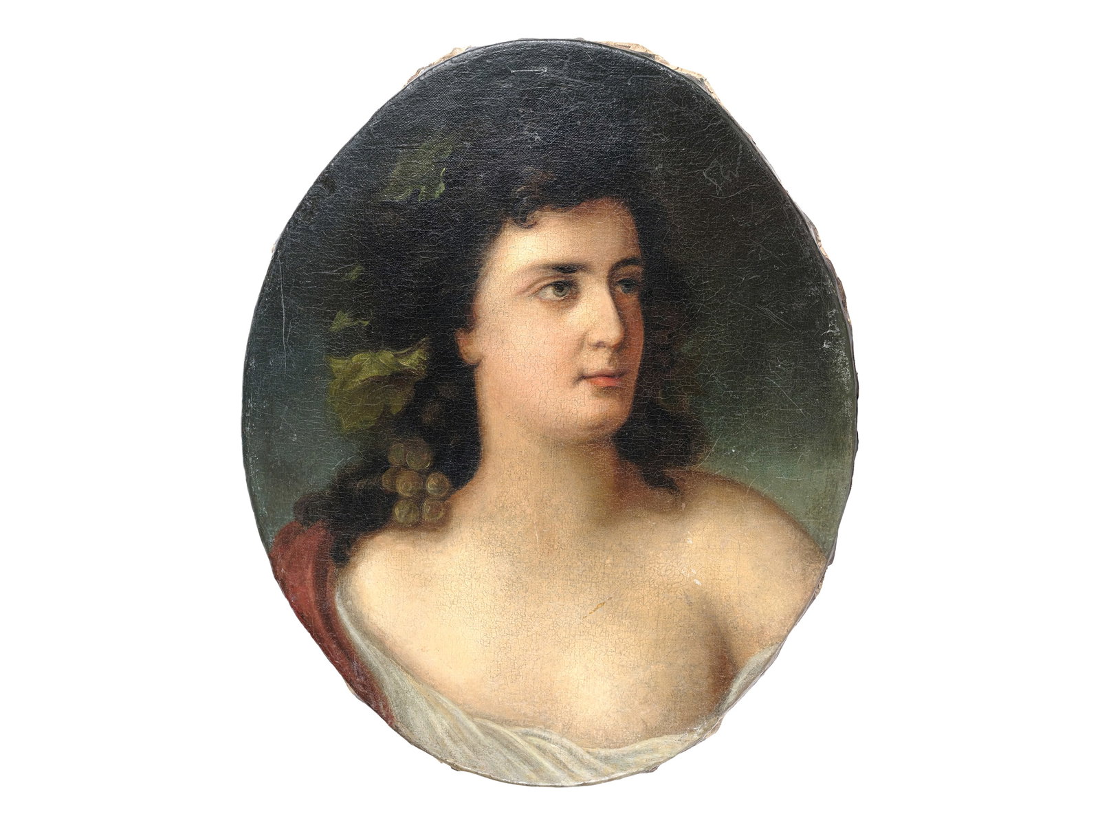 DIONYSUS, 18TH/19TH CENTURY: Dionysus 18th/19th century Oil on canvas, relined 47 x 39 cm