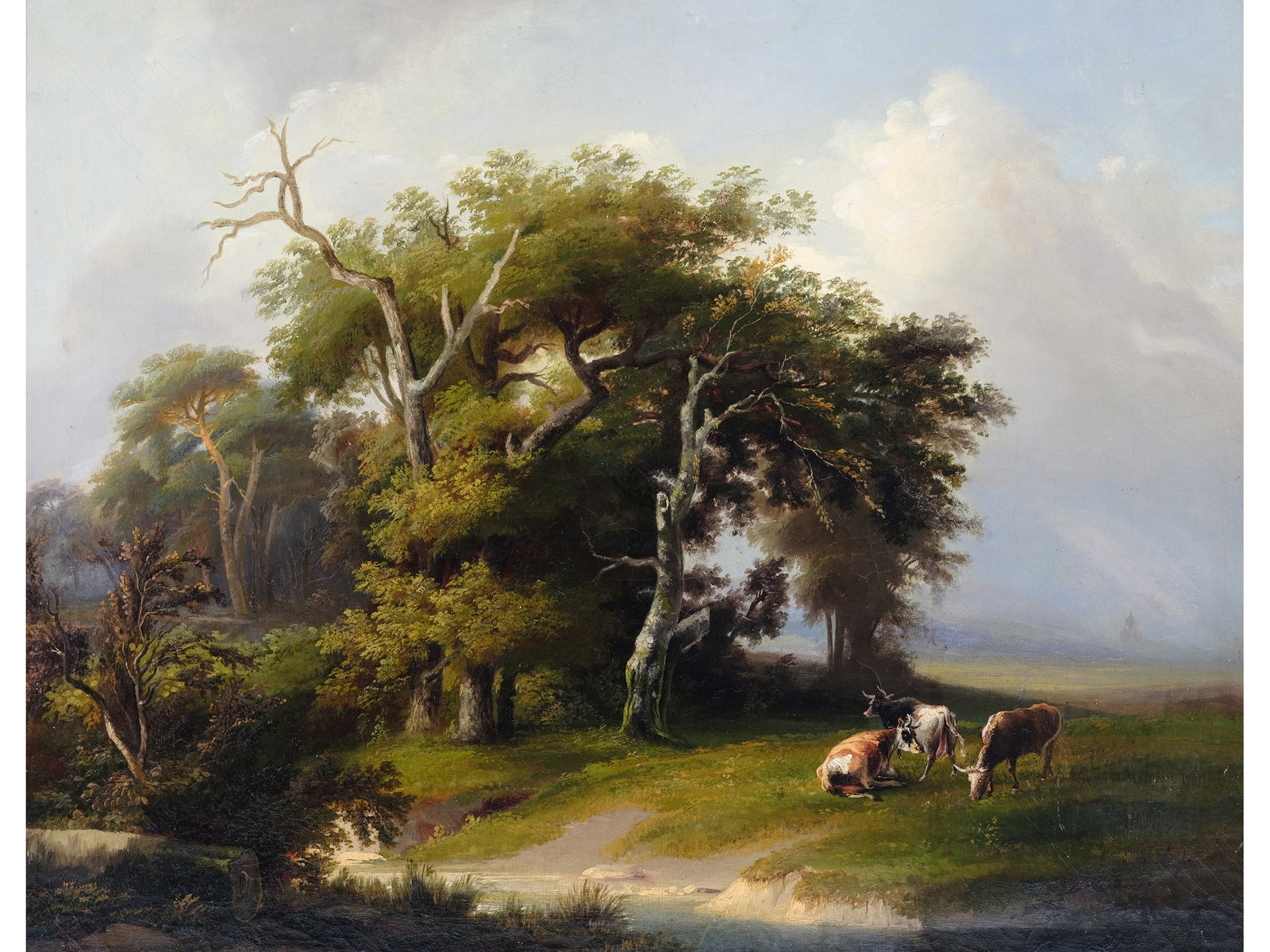 UNKNOWN PAINTER, PASTORAL LANDSCAPE (1 of 5)