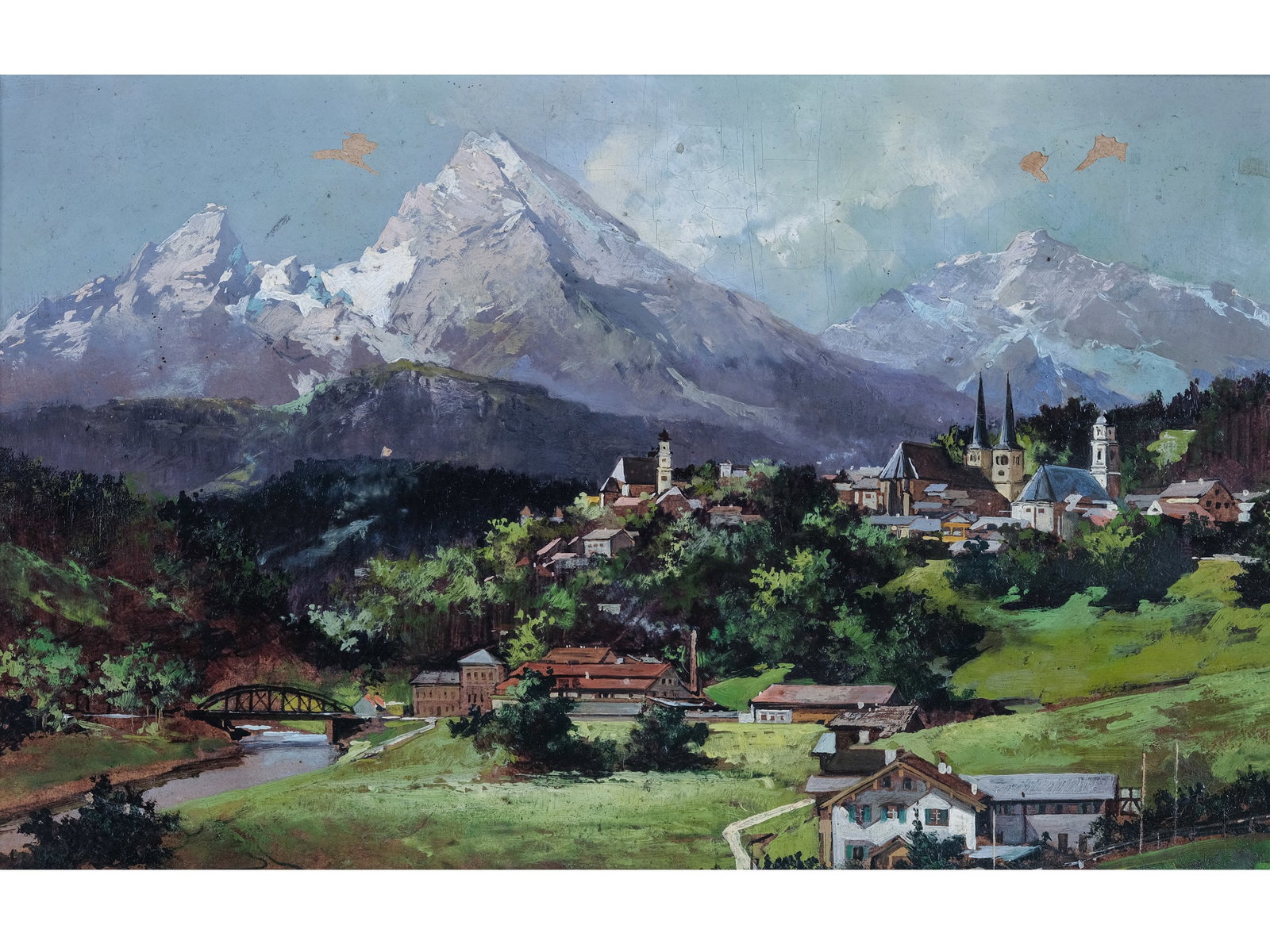 VILLAGE VIEW, OIL ON PANEL (1 of 5)