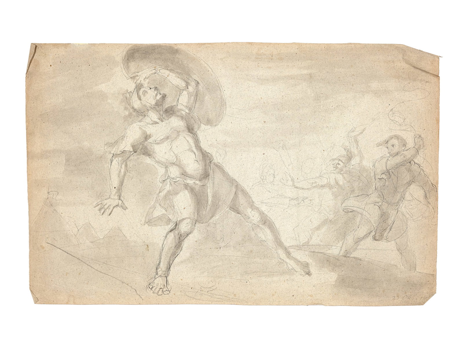 OLD MASTER DRAWING, 17TH CENTURY? (1 of 4)