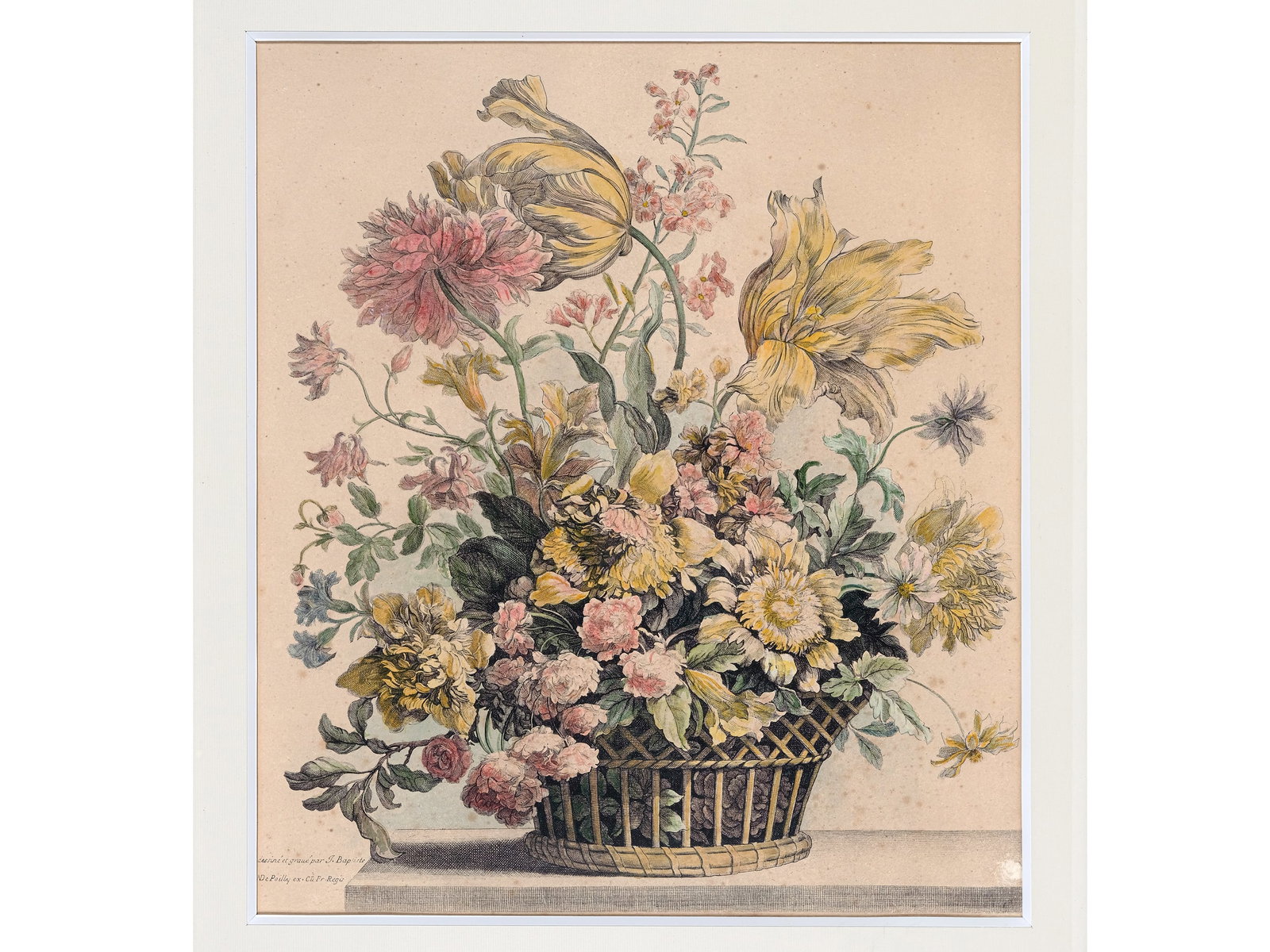 BOUQUET OF FLOWERS, COLOR LITHOGRAPH (1 of 5)