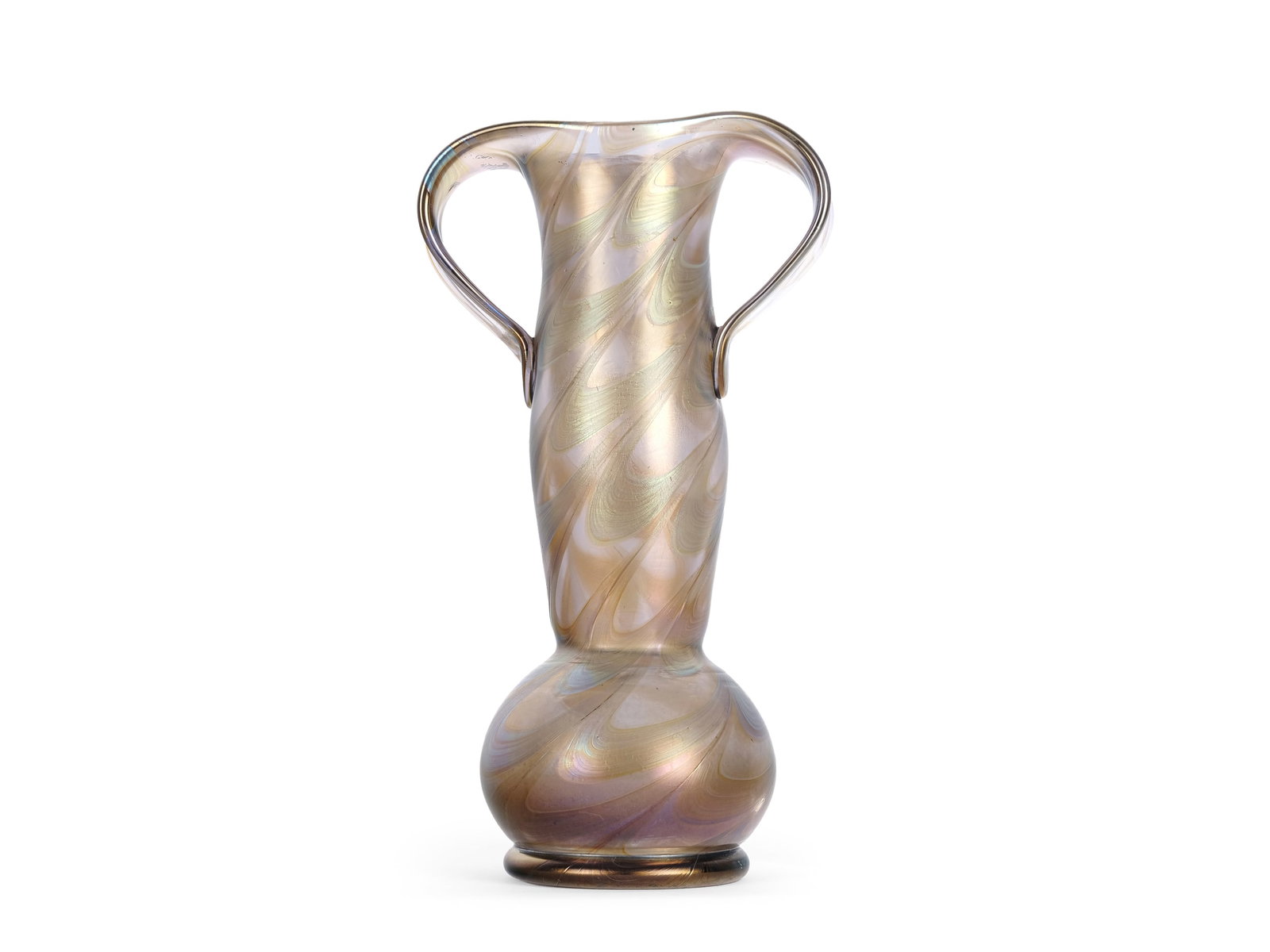 JOHANN LOETZ-WITWE, KLOSTERMUeHLE, ART NOUVEAU HANDLE VASE (1 of 5)