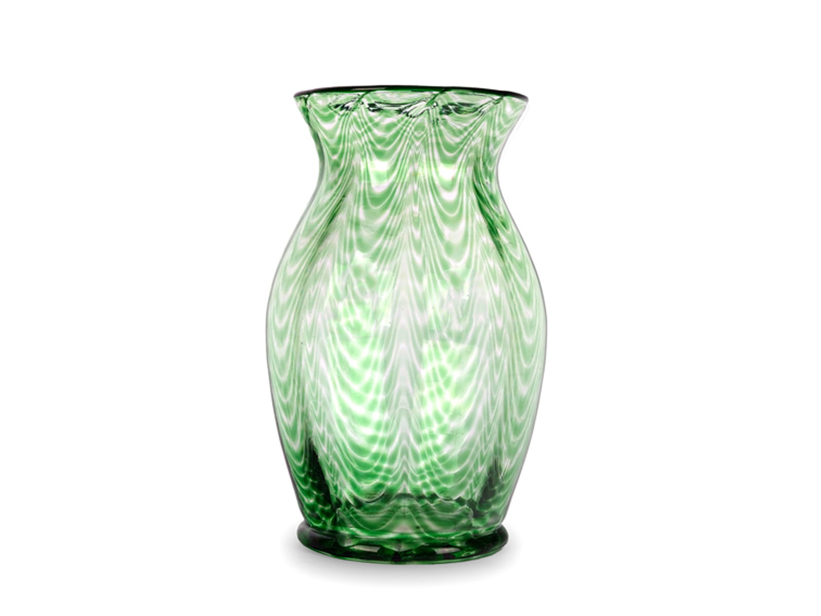IN THE STYLE OF JOHANN LOETZ-WITWE, KLOSTERMUeHLE, GLASS VASE (1 of 3)