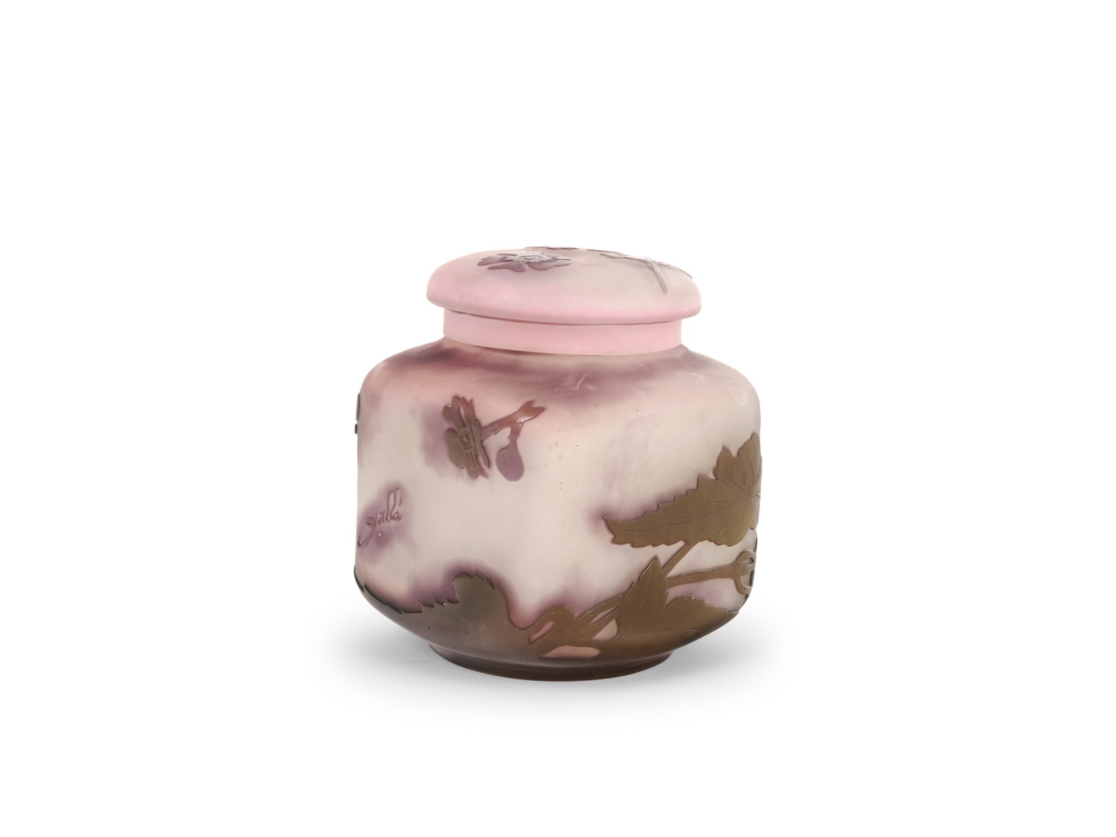 LIDDED JAR BY EMILE GALLE, 1846 - 1904 (1 of 9)