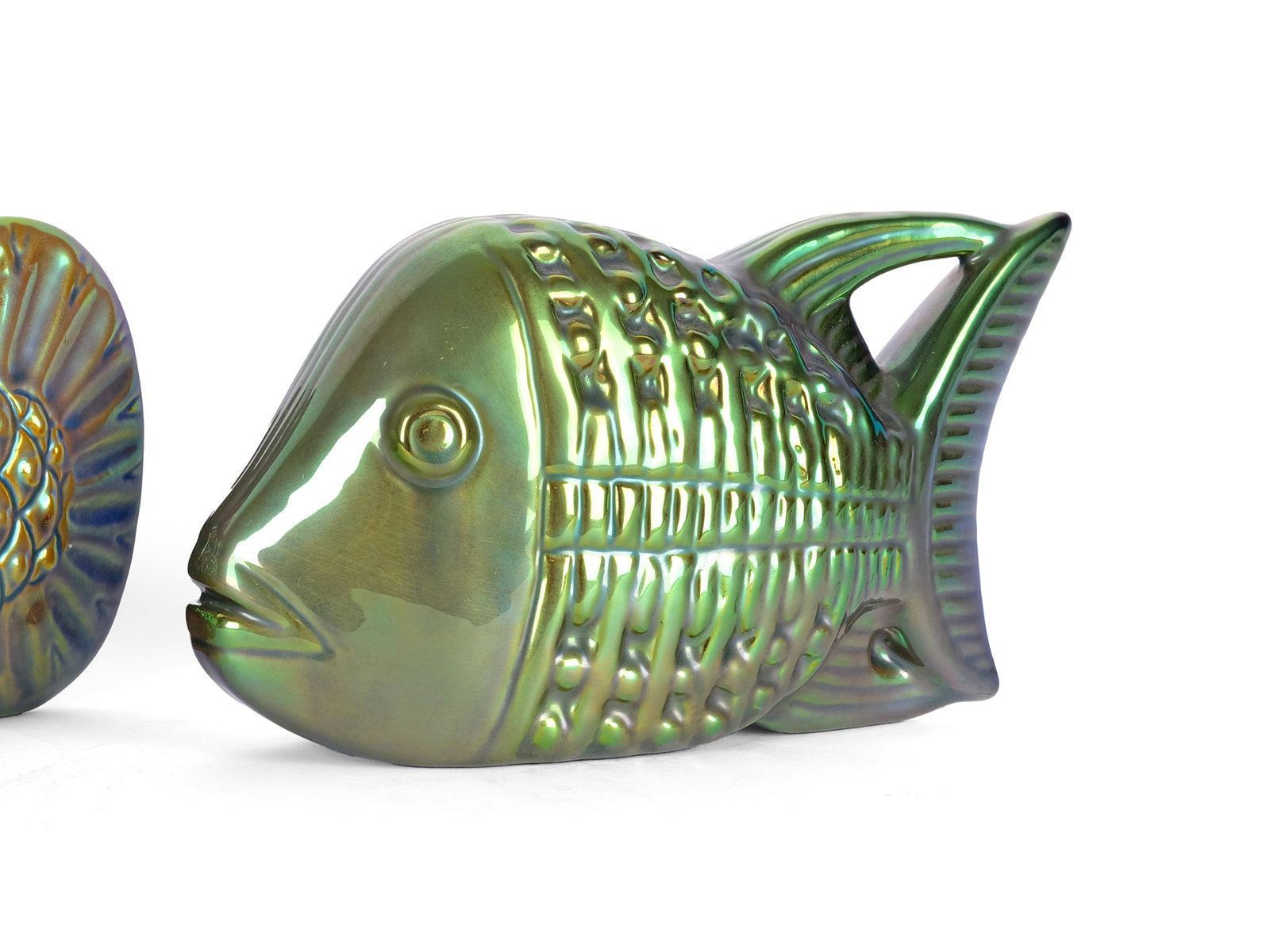 ZSOLNAY, PECS, TWO FISH - 3