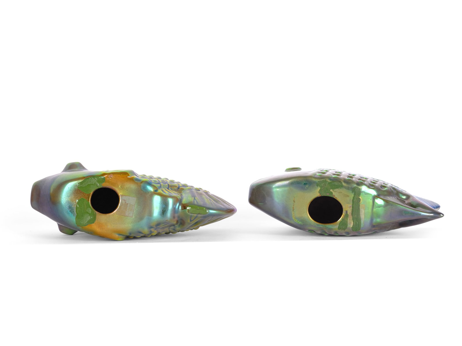 ZSOLNAY, PECS, TWO FISH - 5