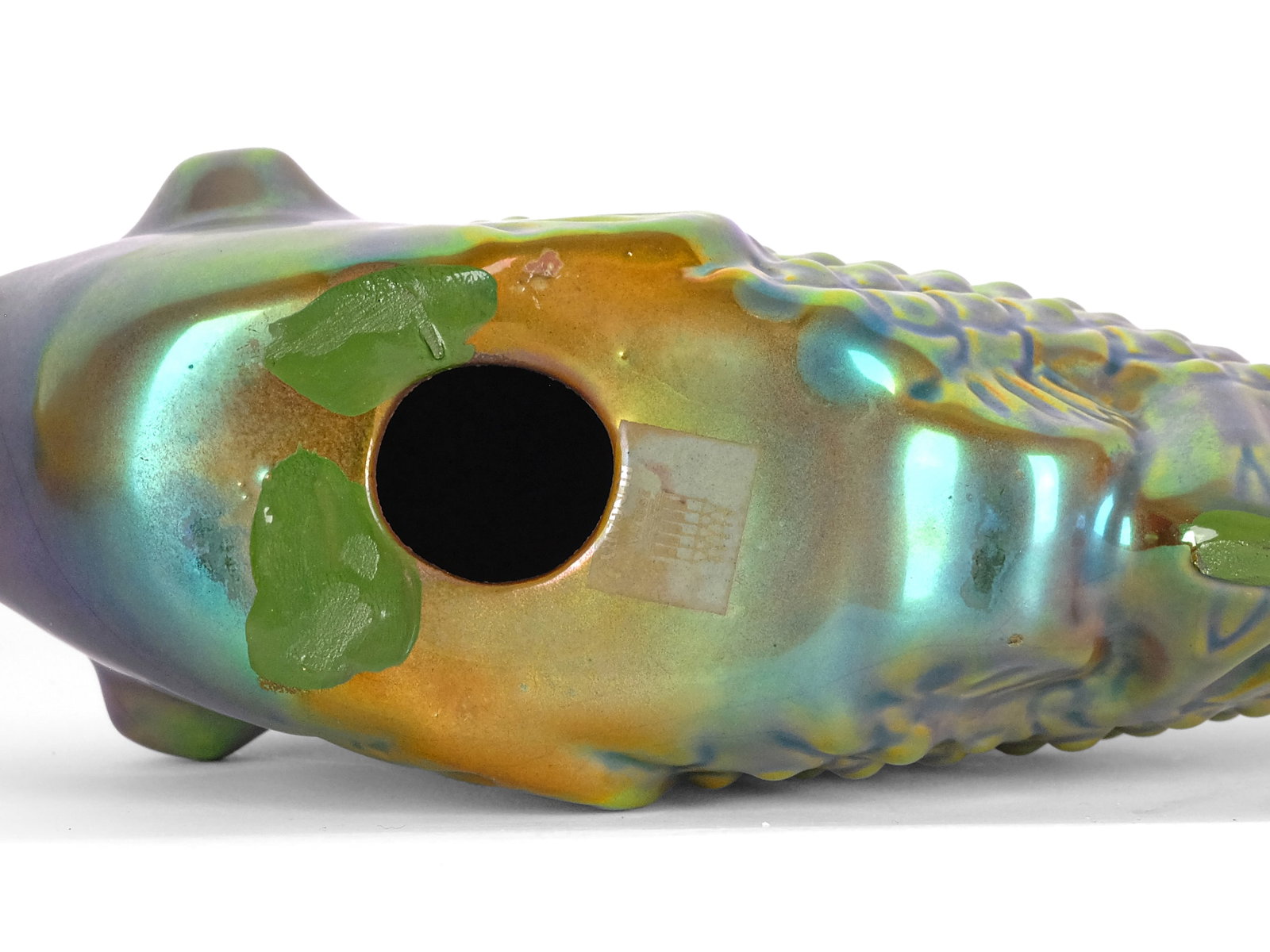 ZSOLNAY, PECS, TWO FISH - 6