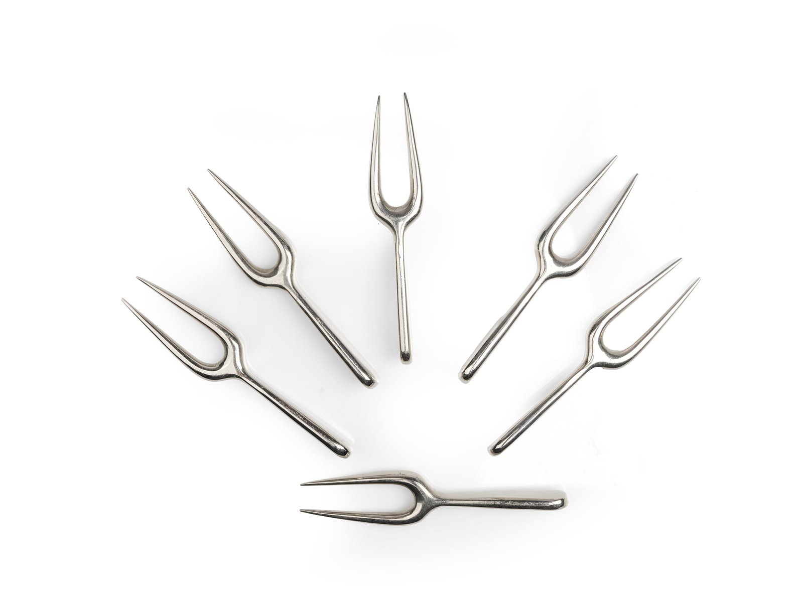 AUBOeCK FORK SET, 6 PIECES: Auboeck fork set6 piecesSteelLength 8.7 cm each