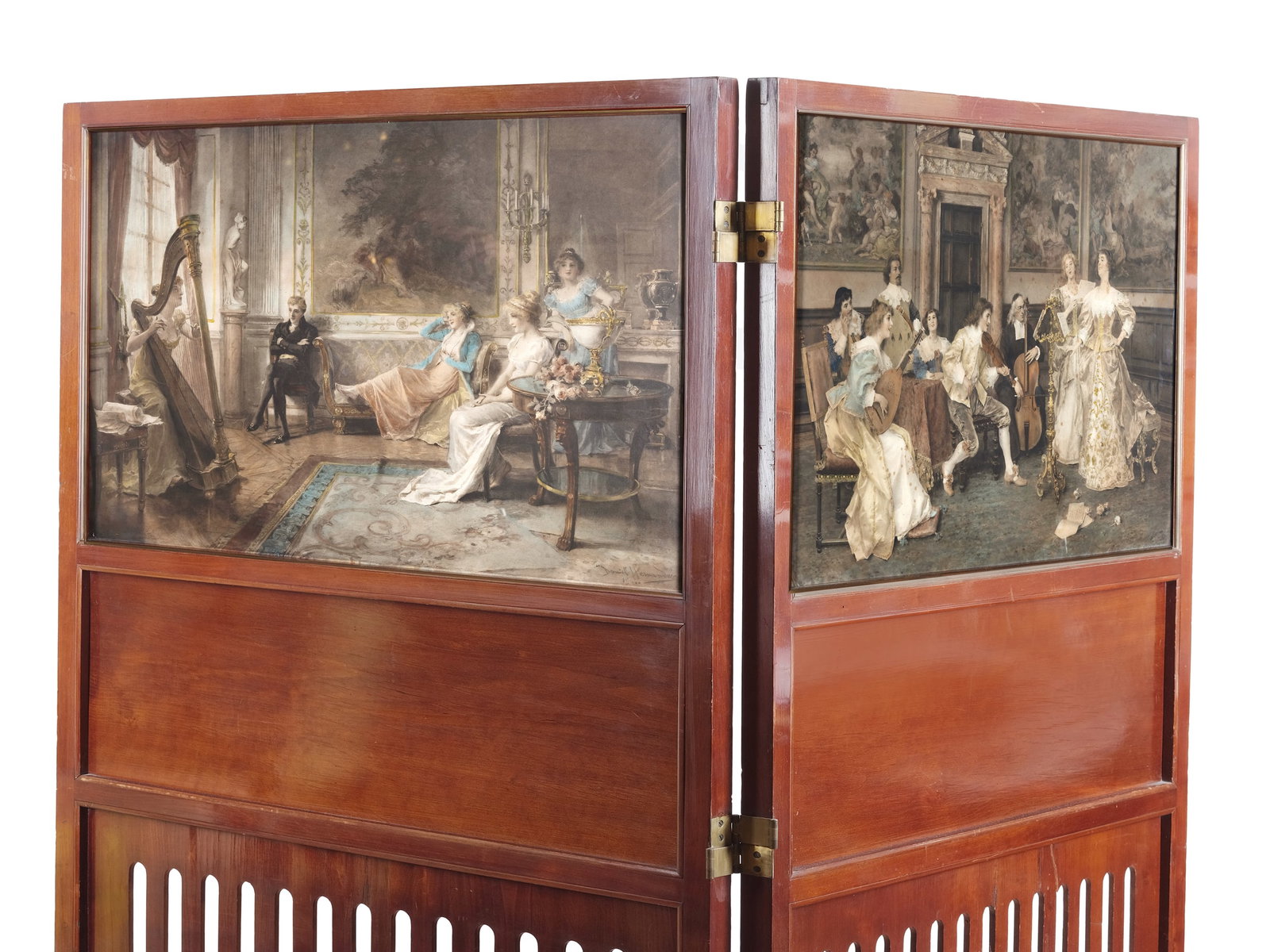 2-PANEL SCREEN, CIRCA 1900/10 - 2