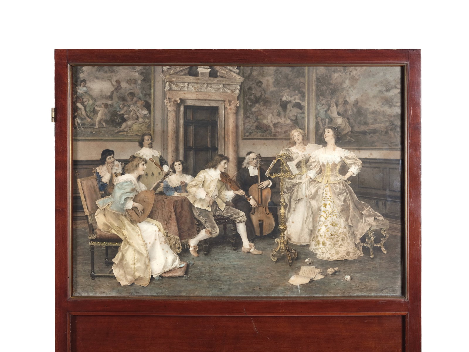 2-PANEL SCREEN, CIRCA 1900/10 - 3