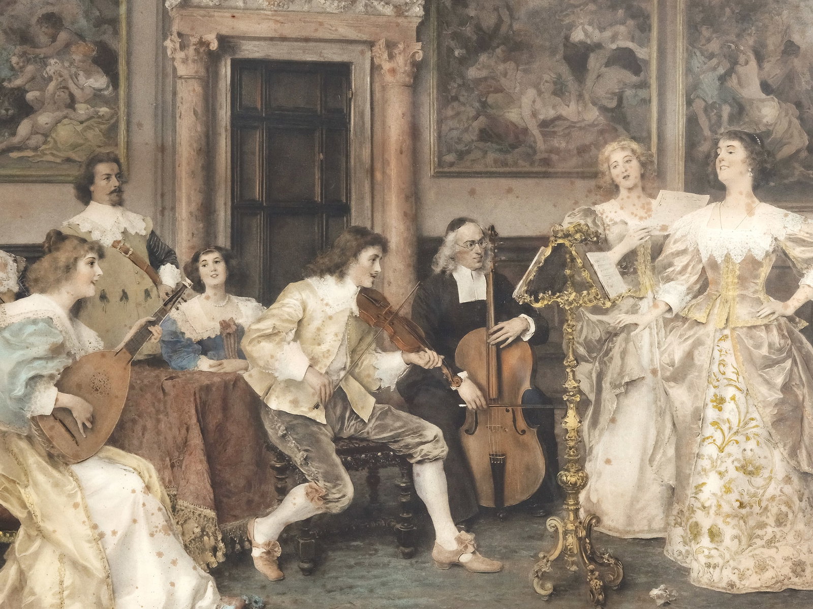 2-PANEL SCREEN, CIRCA 1900/10 - 4