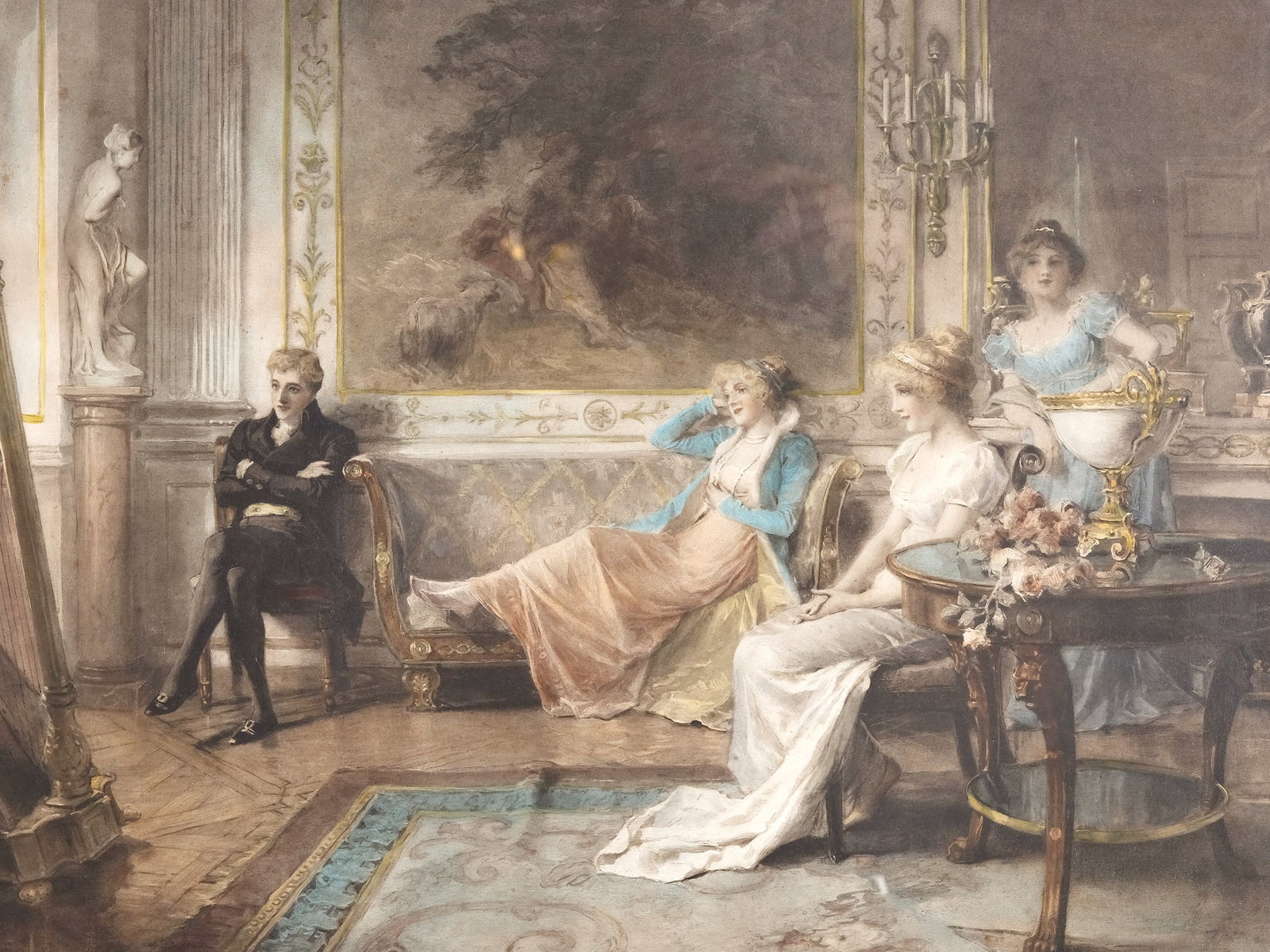 2-PANEL SCREEN, CIRCA 1900/10 - 6