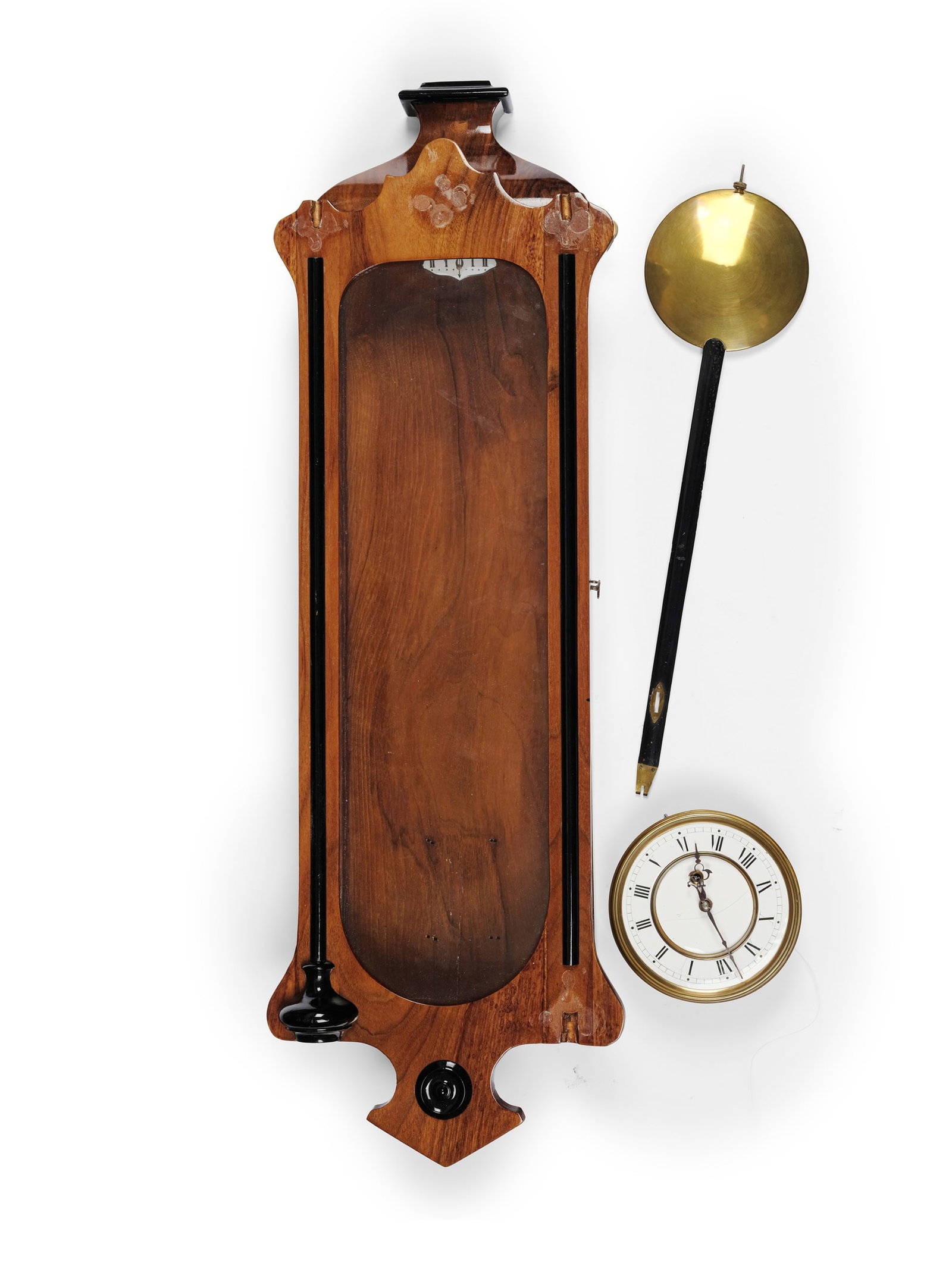 SMALL PENDULUM CLOCK, LATE BIEDERMEIER - 4