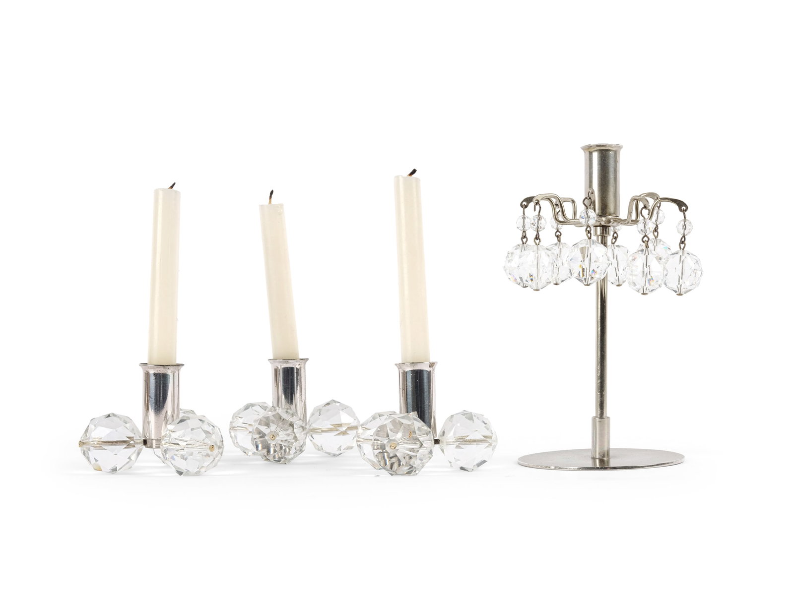 BUNDLE OF CANDLESTICKS, 1 LARGER CANDLESTICK WITH EIGHT ARMS (1 of 1)