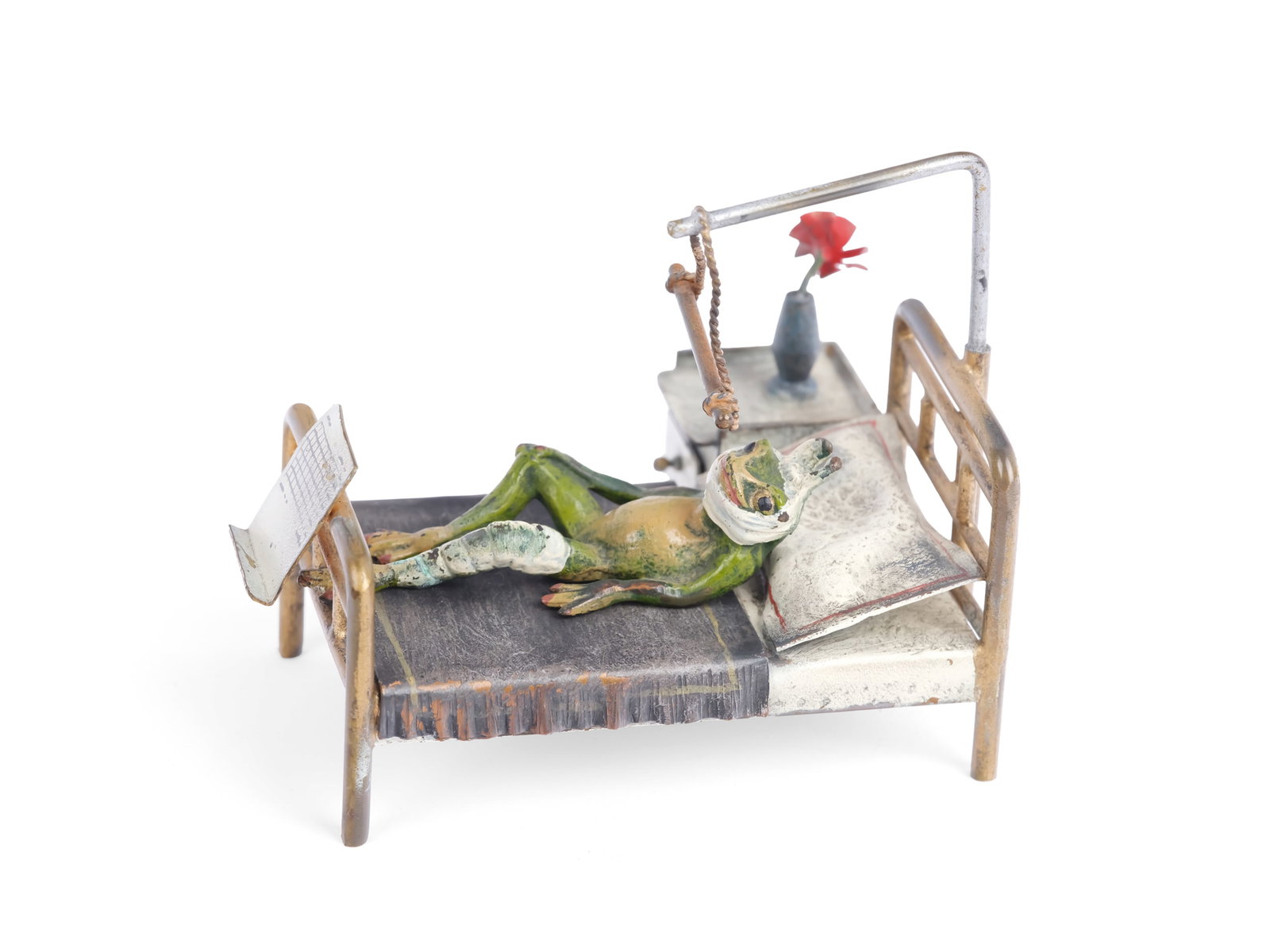 VIENNESE BRONZE, CA. 1900, THE PRETEND PATIENT (1 of 3)